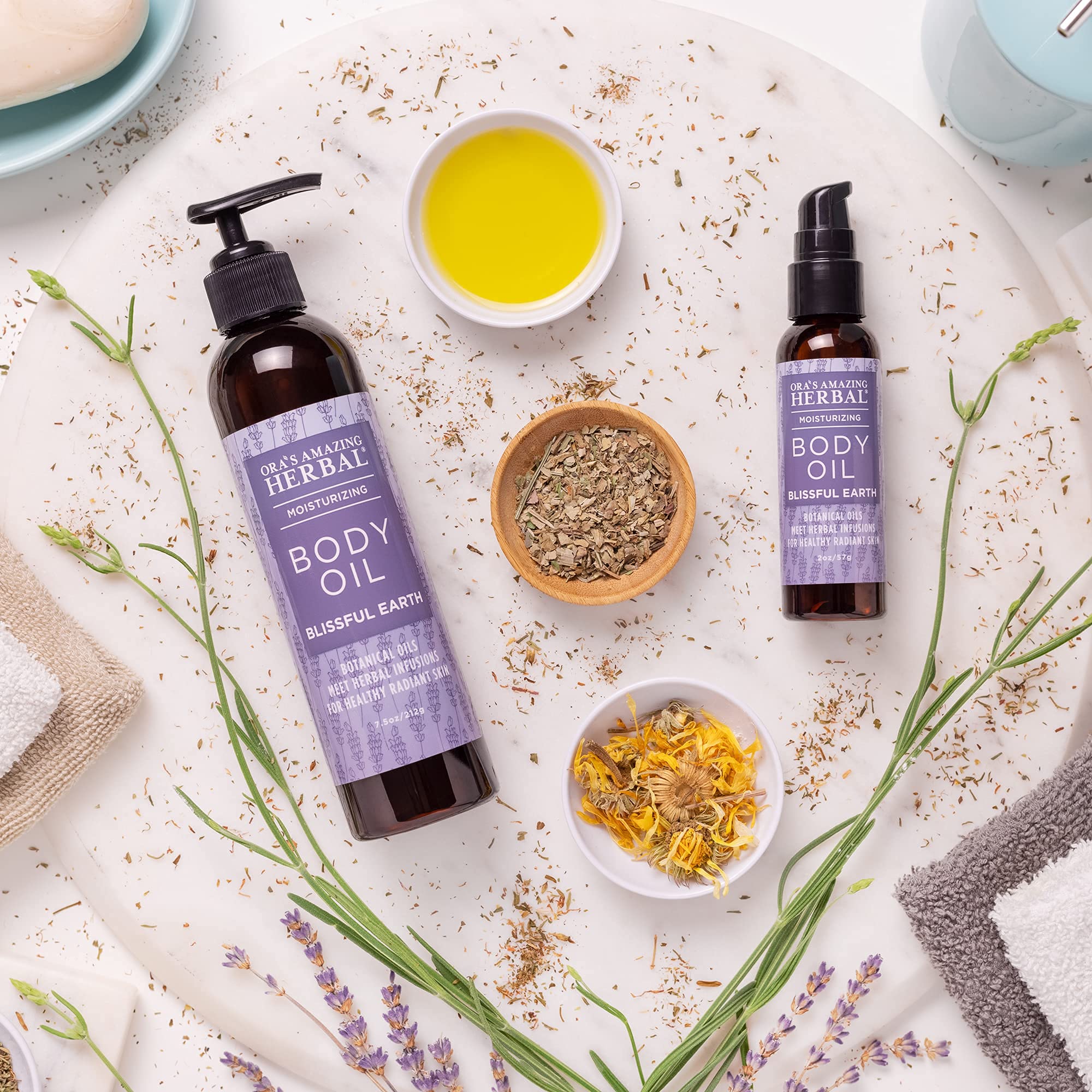 Ora'S Amazing Herbal Moisturizing Lavender Body Oil For Women And Men, Nourishing Oil For Dry Skin, Relaxation, Massage Oil, Bli