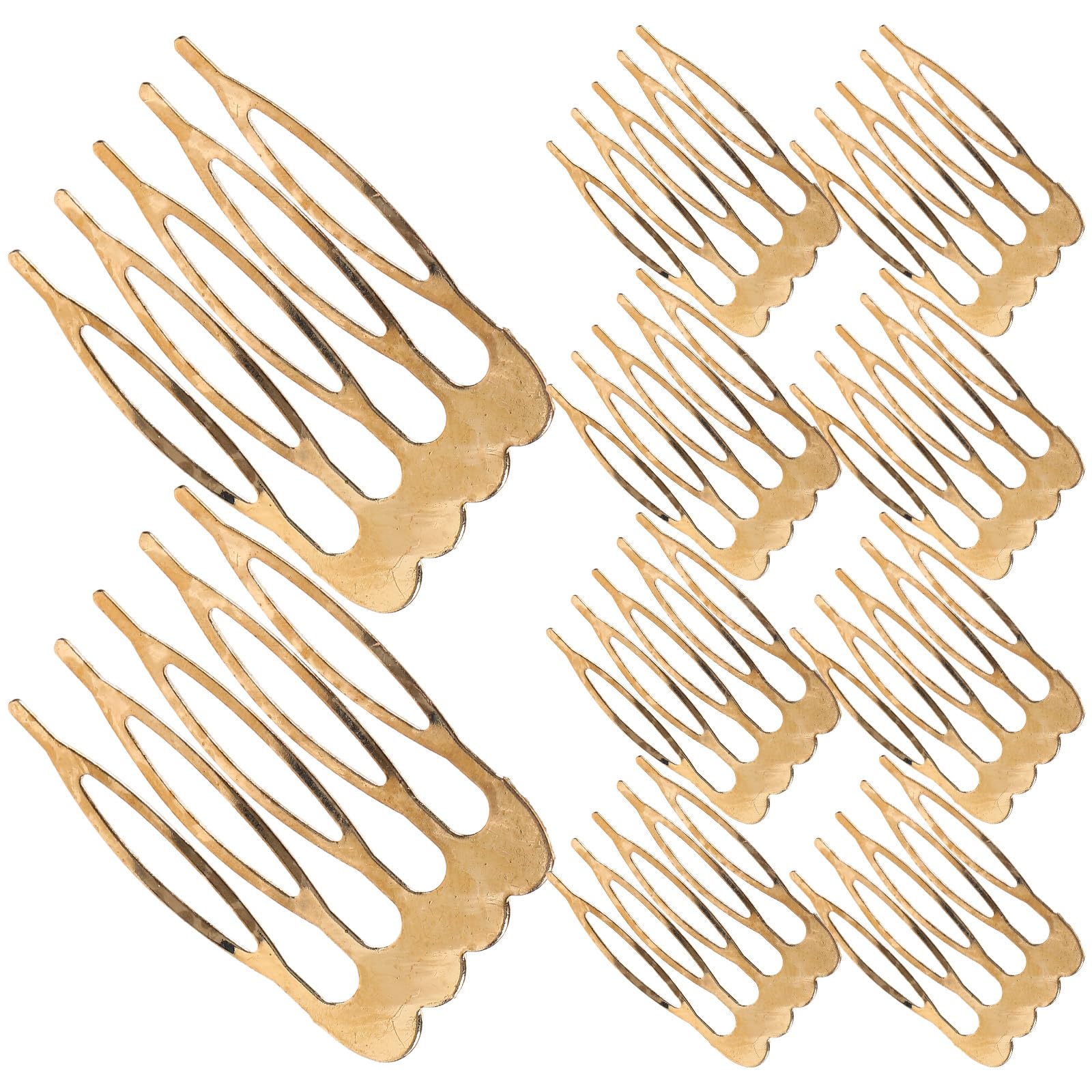 Gogogmee Small Hair Combs 10Pcs Mini Side Hair Slide Combs 5 Teeth Metal Accessories for Wedding Bridal Crafting and Updo Hairst