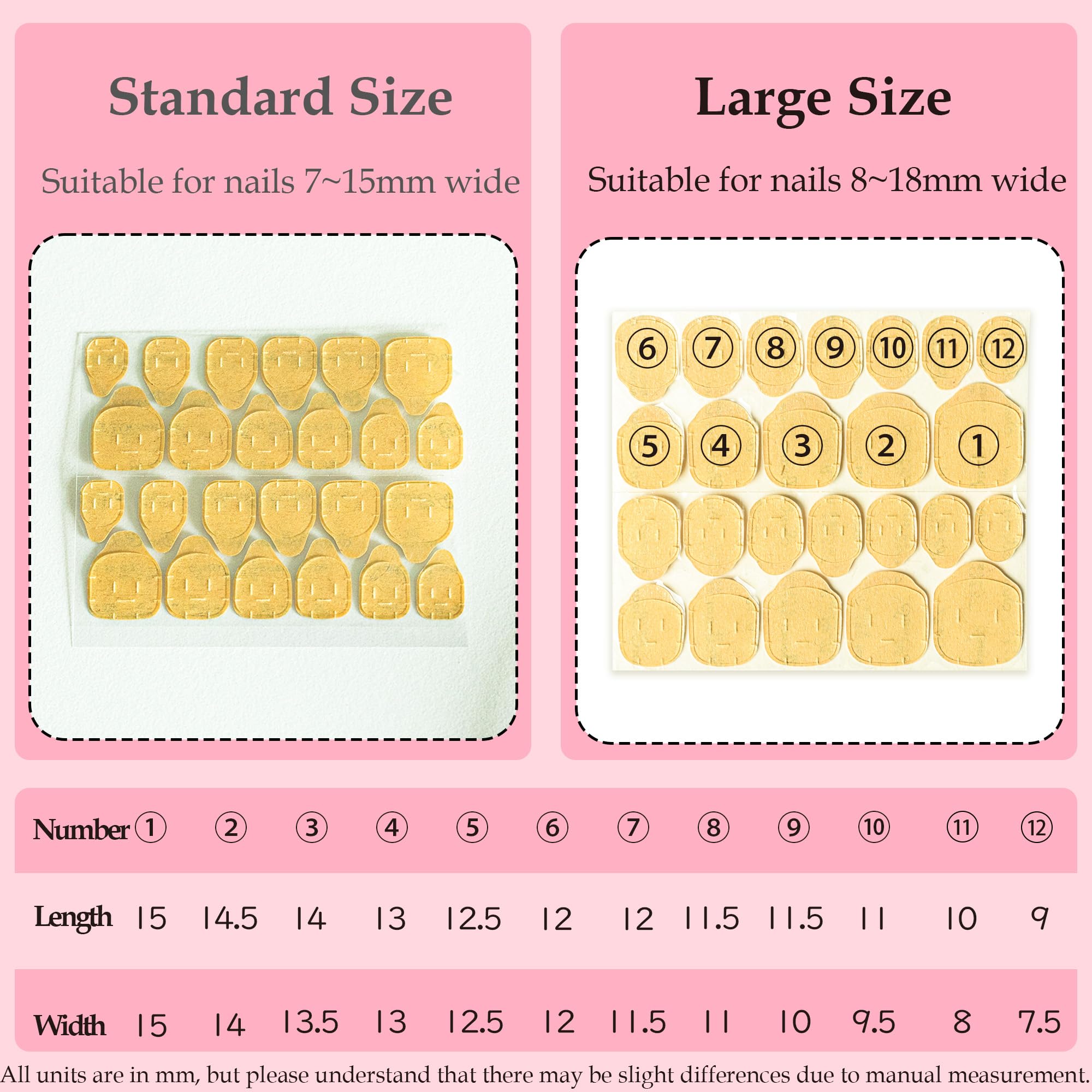 Sun&Beam Nails Adhesive Tabs 25 Sheets For Press On False Nail Tip Gel Glue Double Sided Tape Stickers Waterproof Transparent St