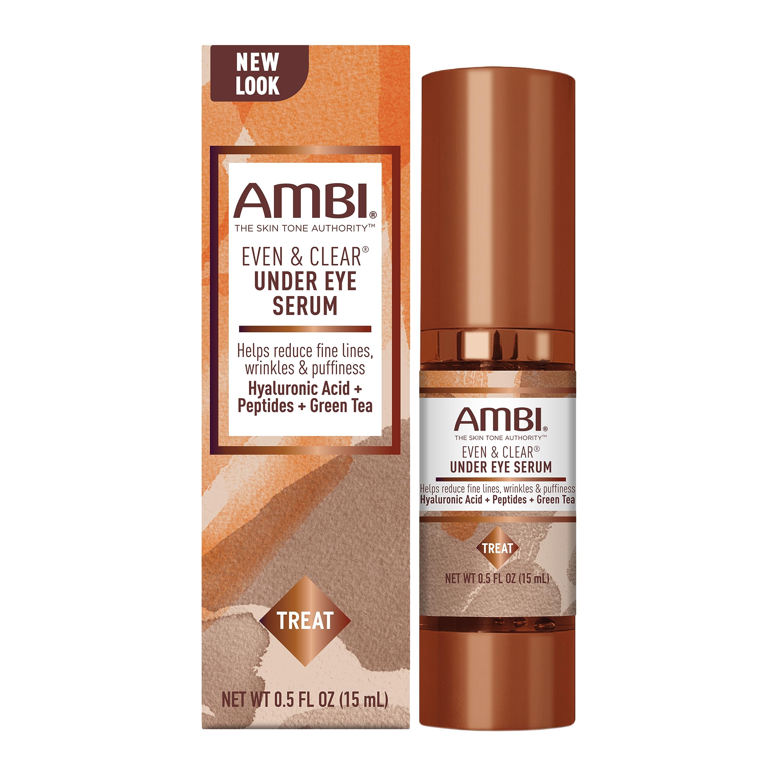 Ambi Even & Clear Under Eye Serum for All Skin Types; Anti Aging Formula features Peptides, Hyaluronic Acid, and Vitamin A to he