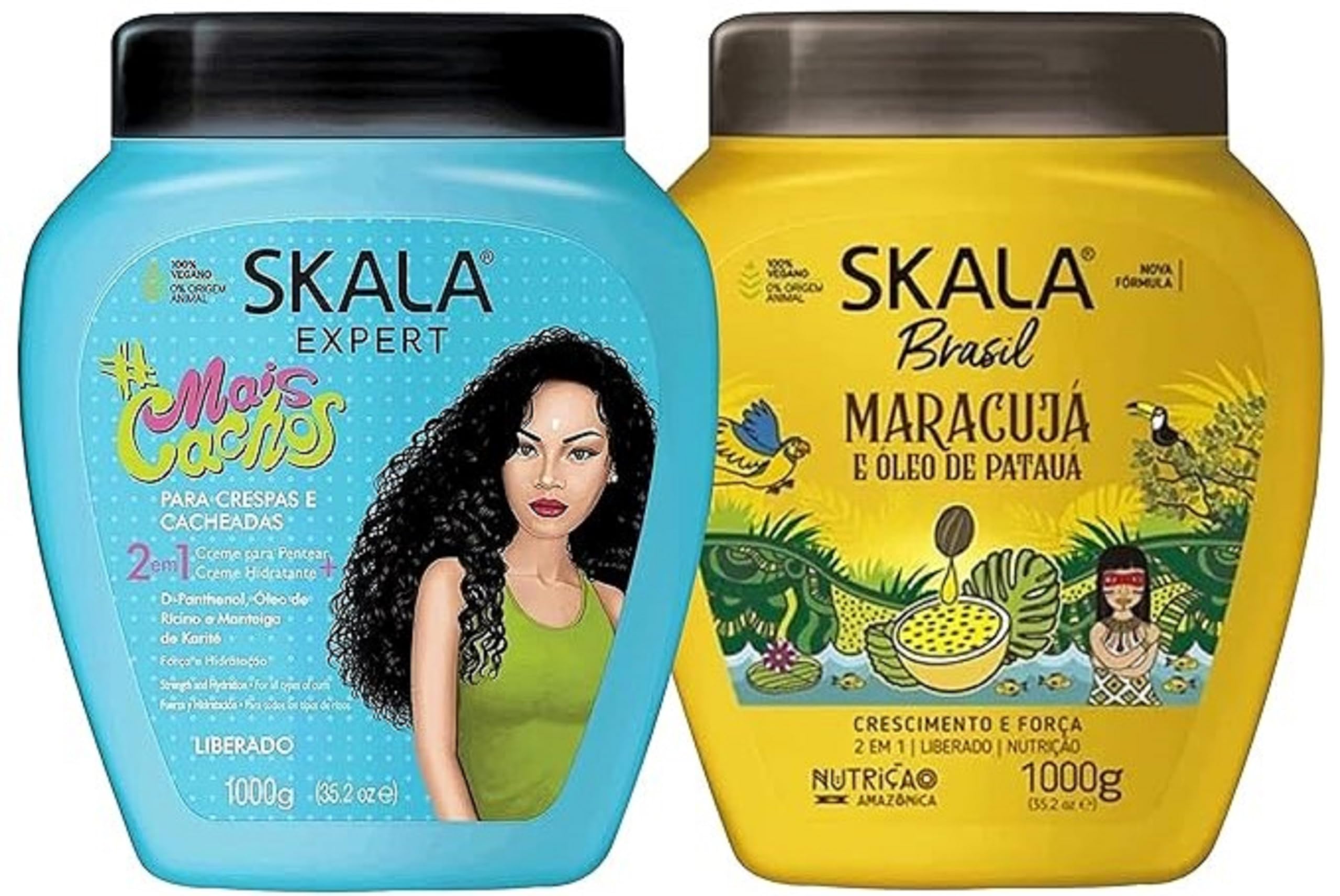 SKALA Hair Type 3ABC - Mais Cachos And Passion Fruit Combo- Hydrate Curls, Eliminate Frizz, For Curly Hair - 2 IN 1 Conditioning