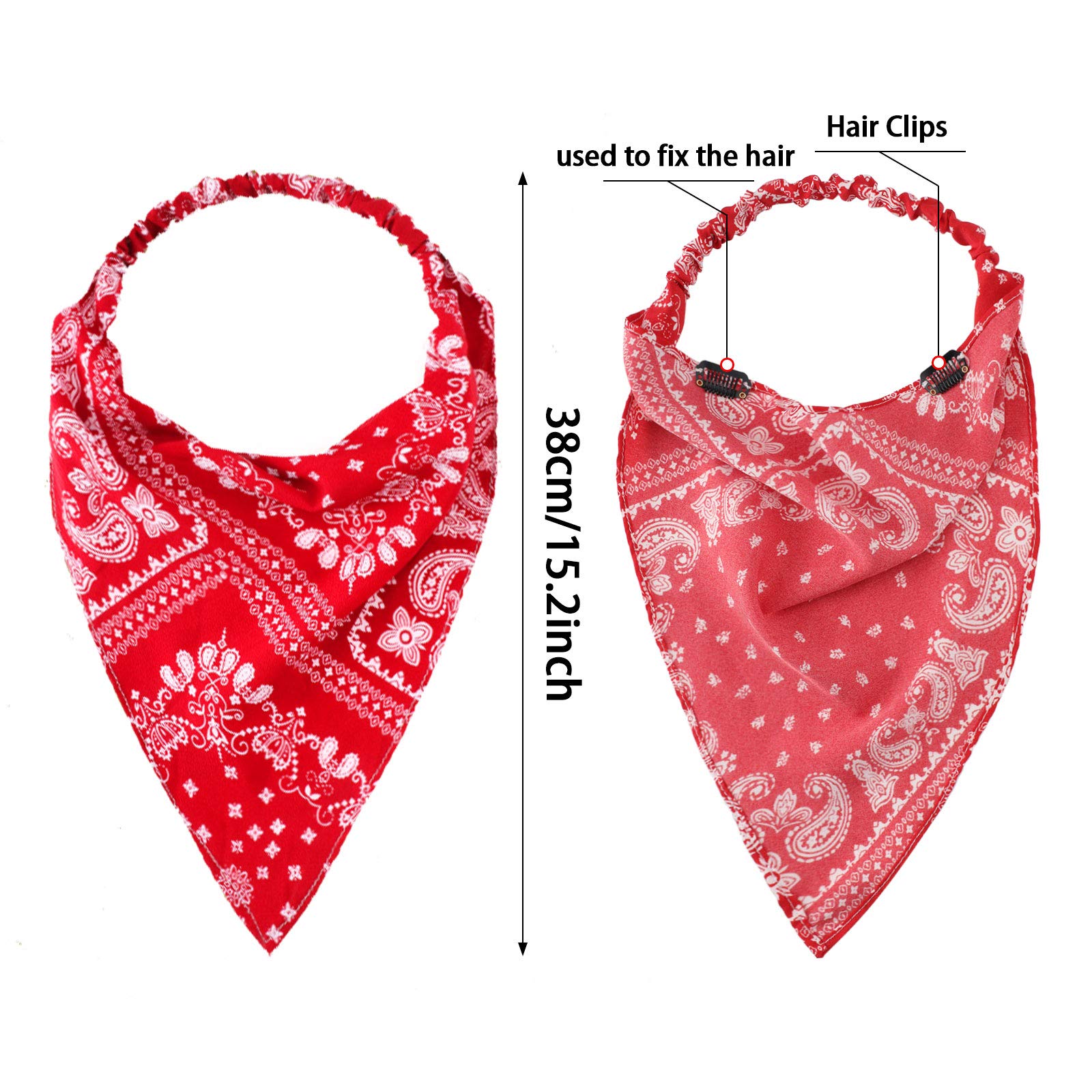 Syhood Floral Elastic Hair Bandanas - 6 Pcs Chiffon Headbands for Women in Assorted Vintage Patterns