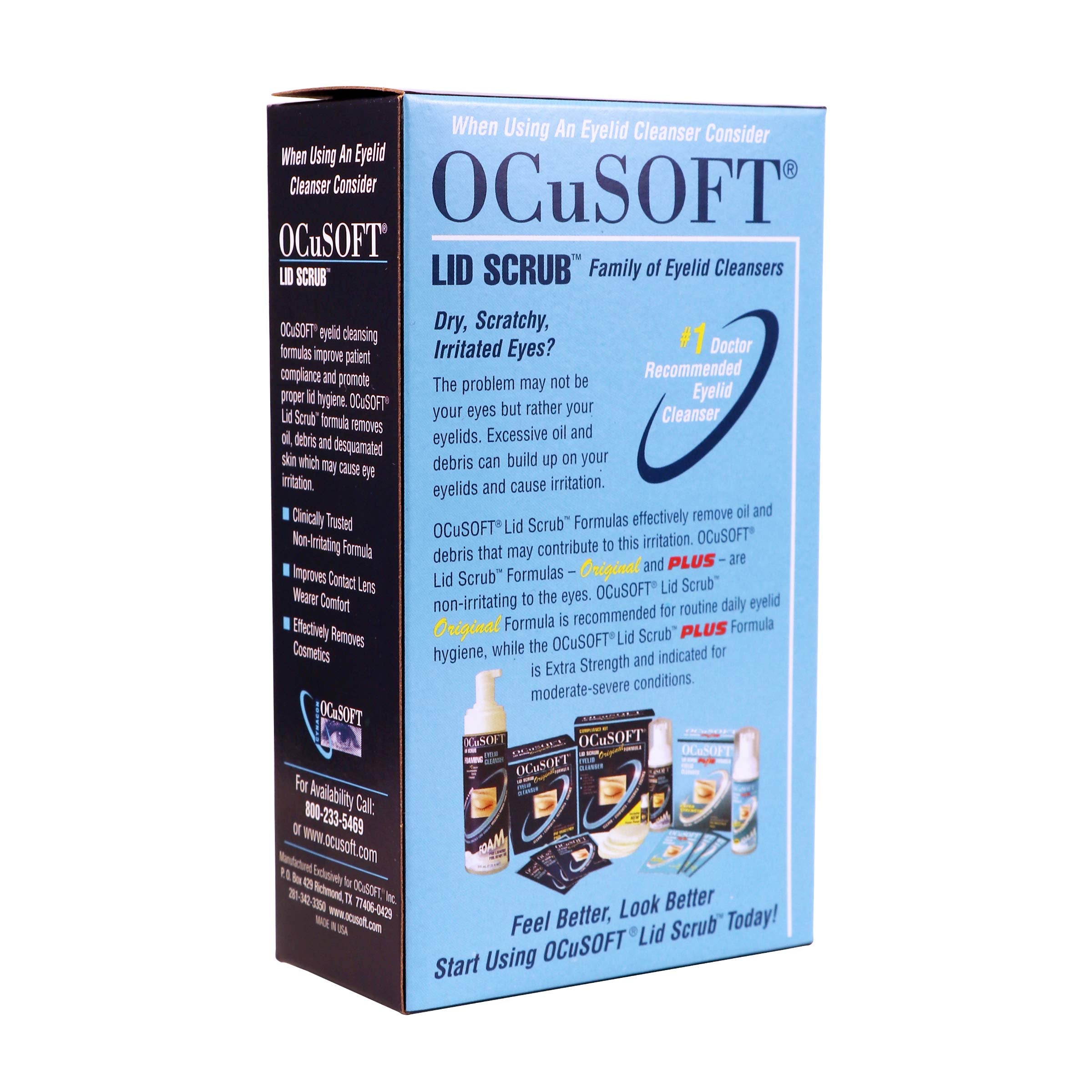 Ocusoft Eyelid Cleansing Replacement Pads, White, 100 Count (Pack Of 1)
