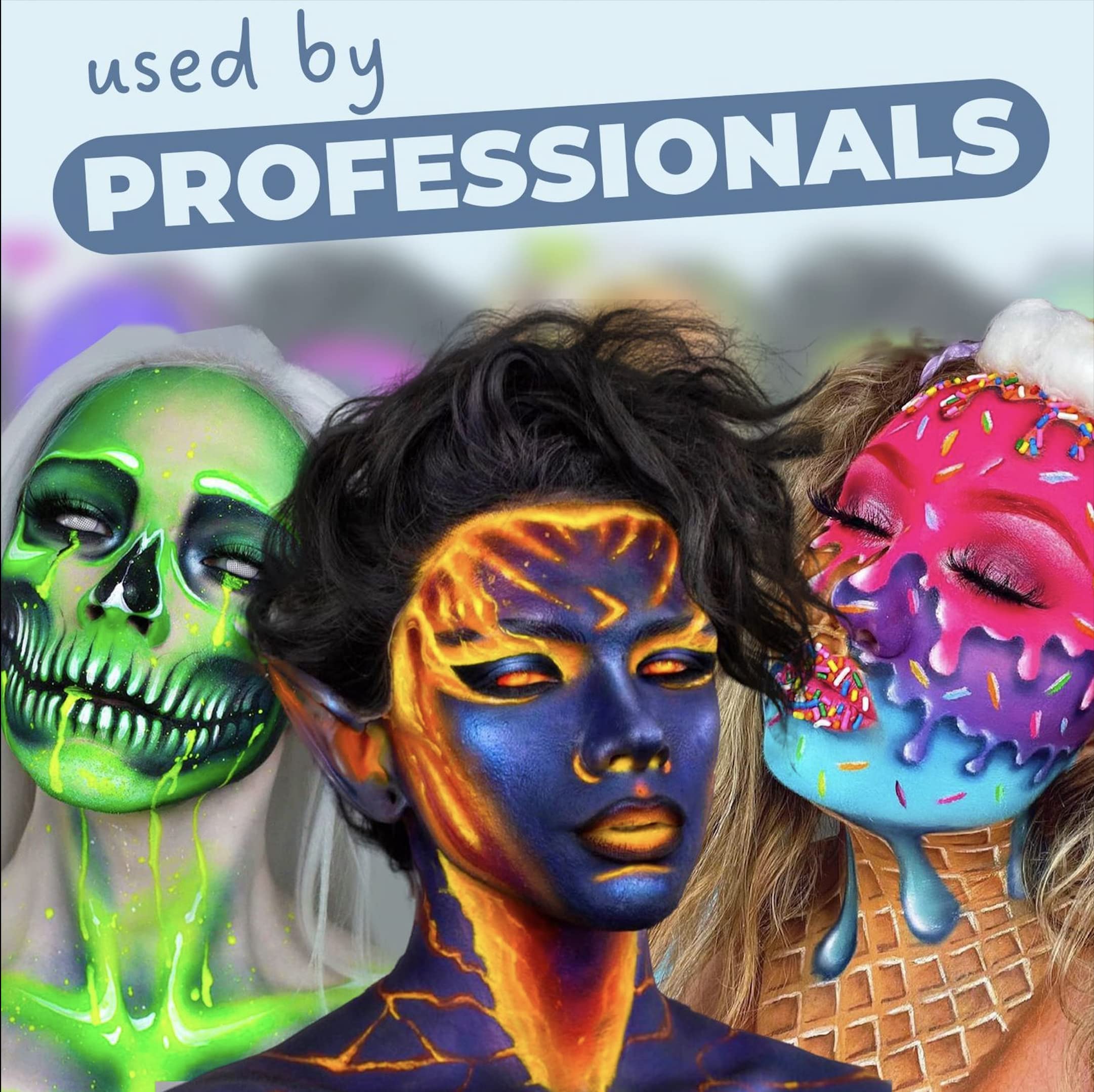 Blue Squid Pro Face Paint - Classic Light Blue (30Gm), Professional Water Based Single Cake Face & Body Paint Makeup Supplies Fo