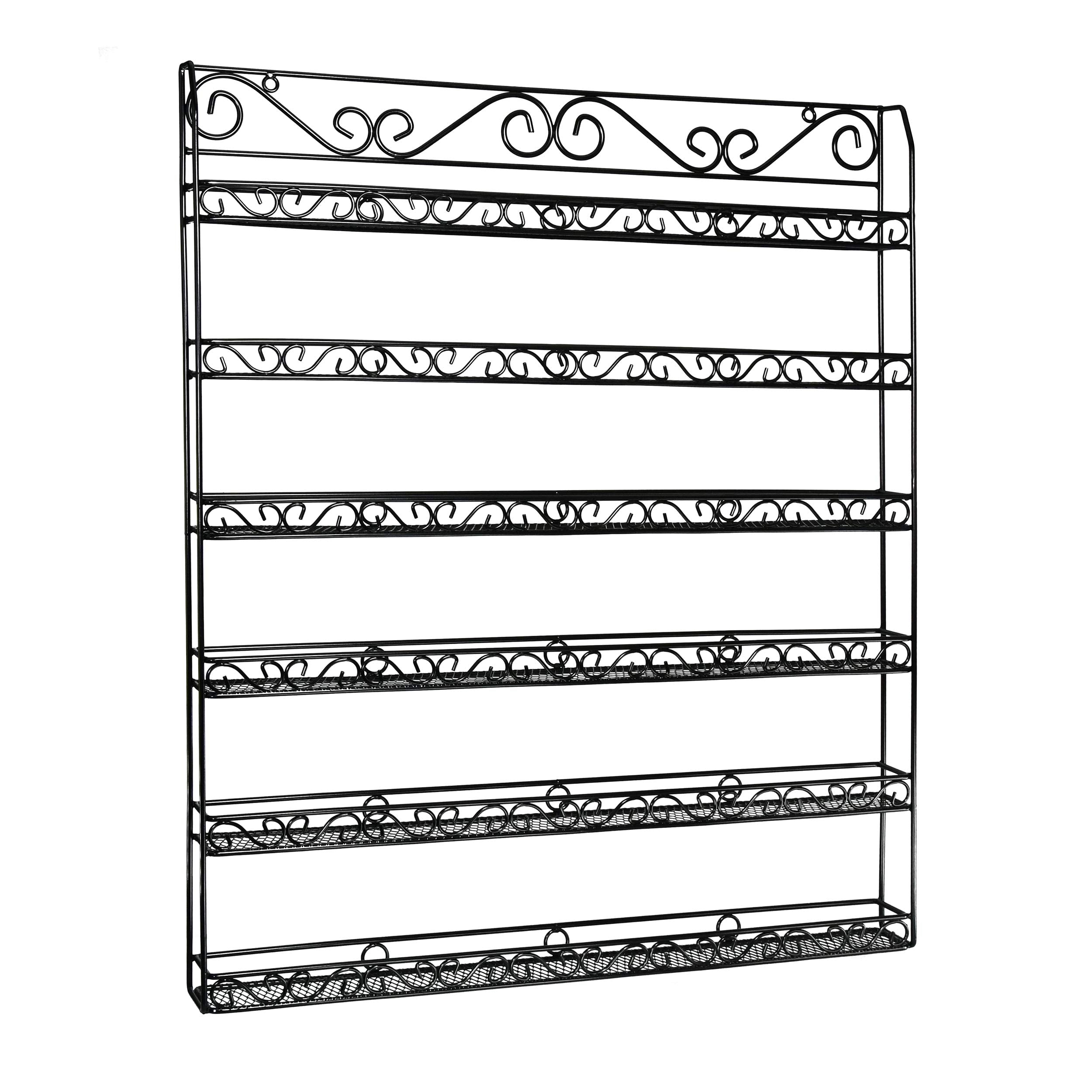 AMT 6 TIER Metal Nail Polish Racks, Fit Up To 108 BOTTLES, Black Wall Mounted, Display for The Wall, Young Living Essential Oils
