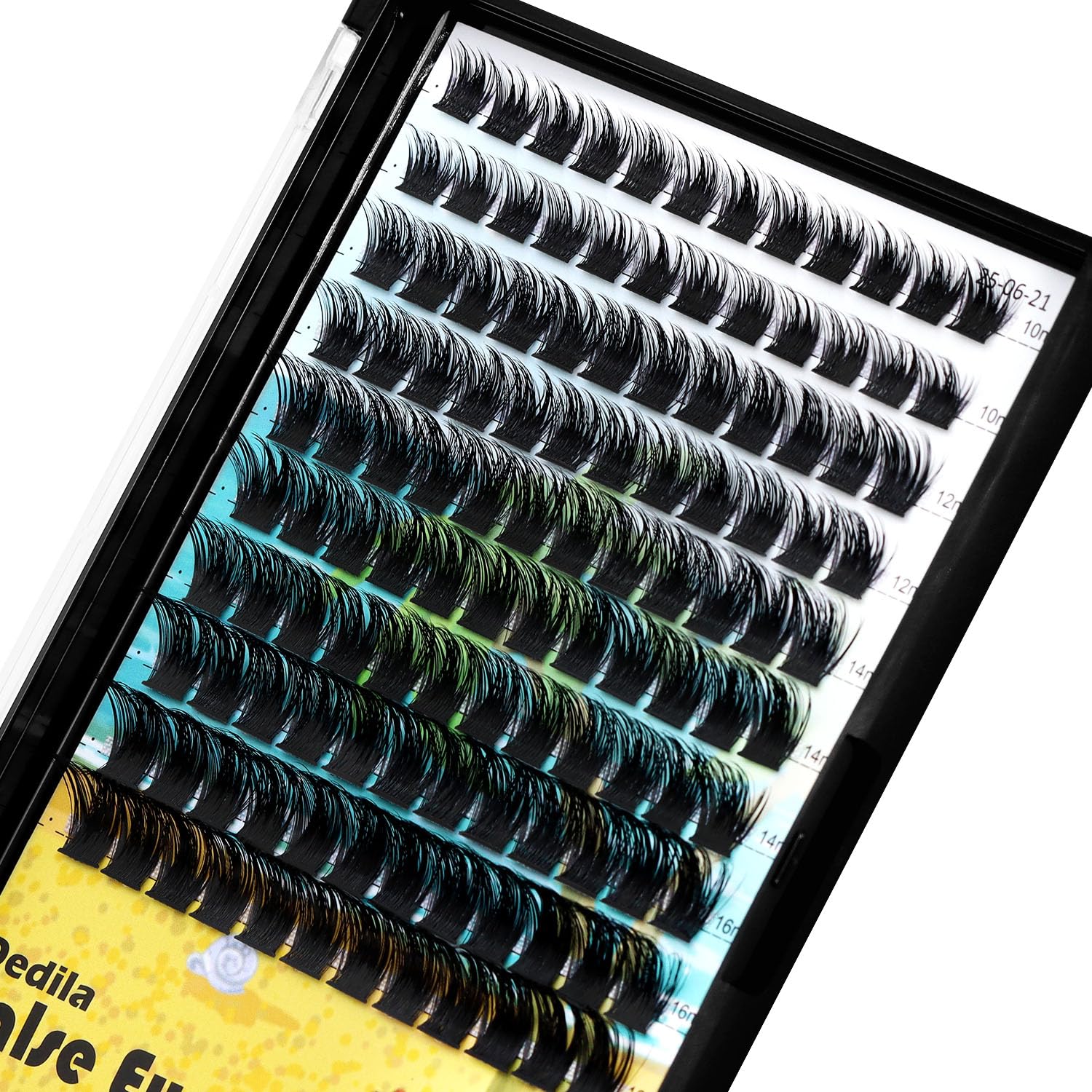 Dedila Large Pack Cluster Eyelash Extensions D Curl Wide Stem Mixed 10-12-14-16Mm /12-14-16Mm/14-16-18Mm Individual False Eyelas