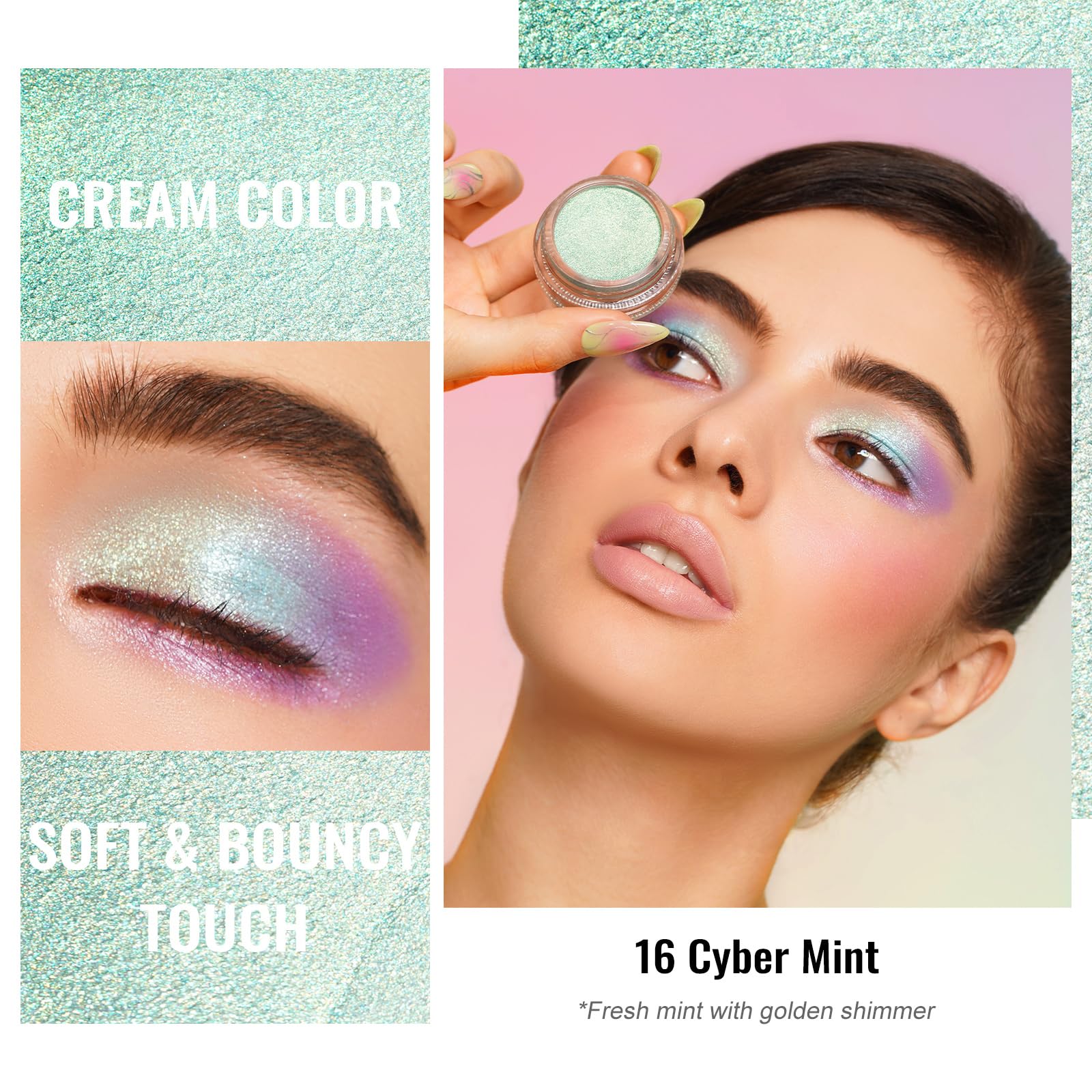 Oulac Green Cream Eyeshadow-Eyeshadow Prime| As Highlighter Large Capacity Highly Pigmented Eye Shadow Waterproof &Long Lasting