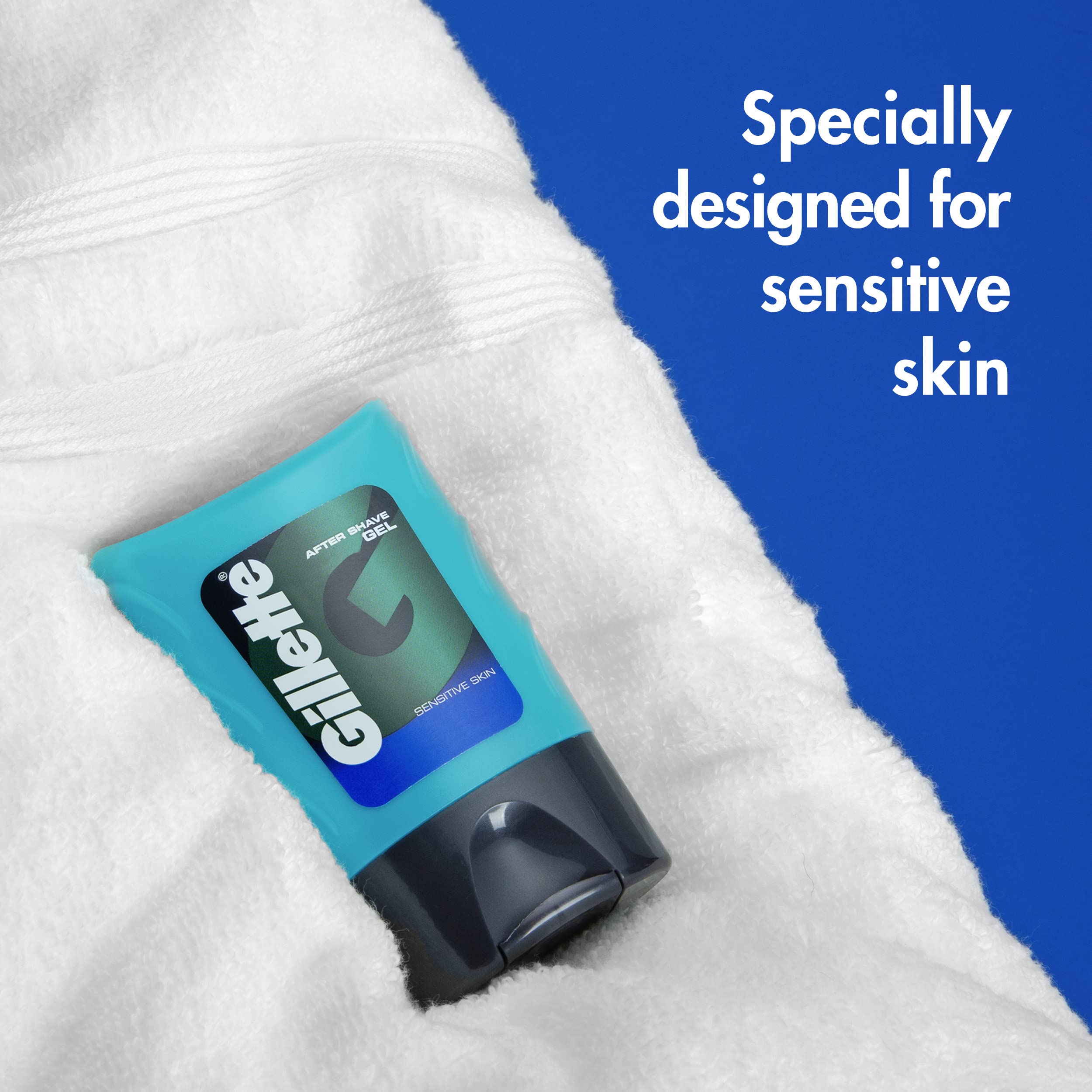 Gillette After Shave Gel for Men, Aftershave for Men, After Shave Lotion for Men, Calms, Soothes and Refreshes Sensitive Skin, L