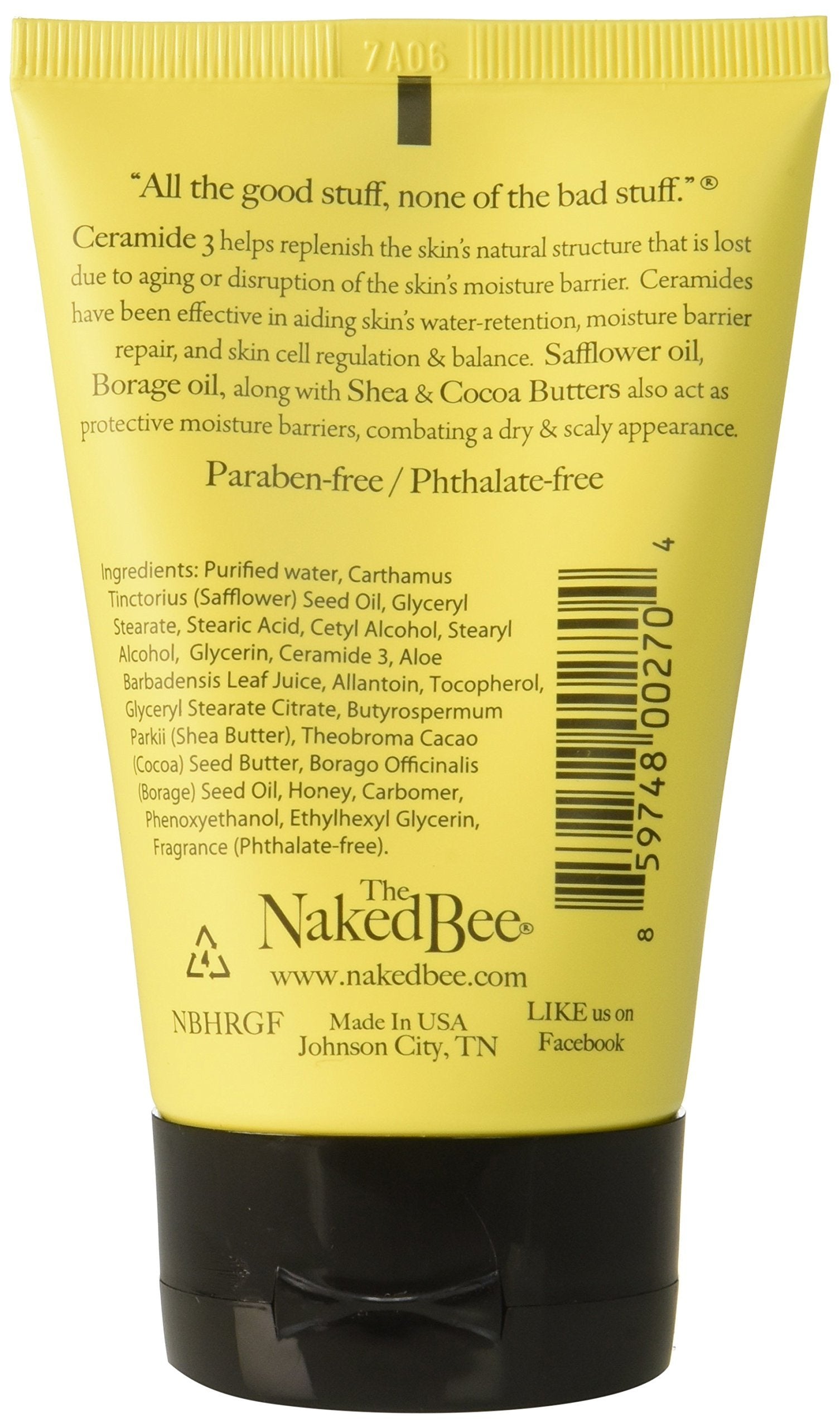 The Naked Bee Grapefruit Blossom Honey Hand Cream (3.25 oz) Intensive Nourishing Hand Repair Cream for Smoother and Softer Hand