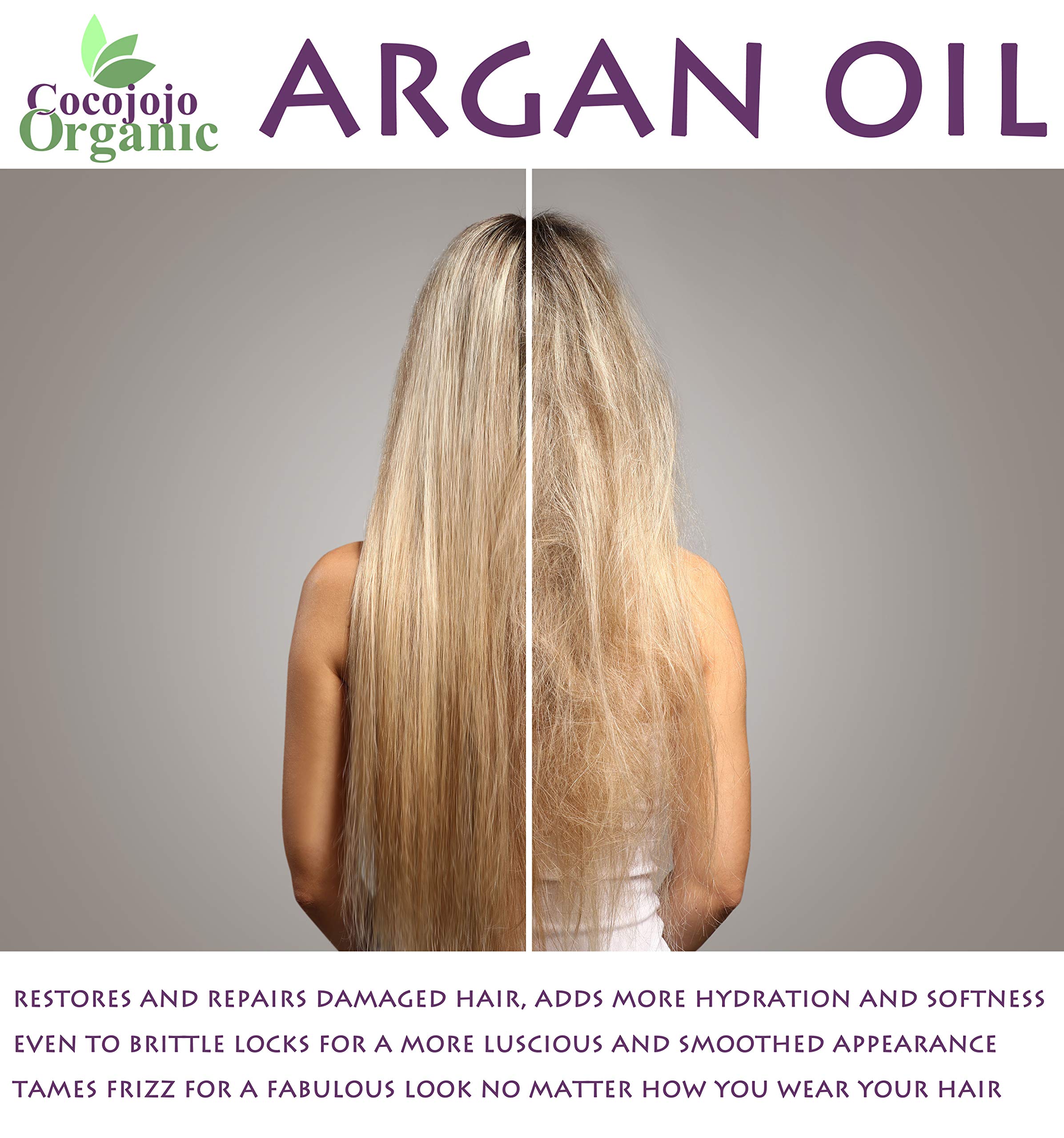 cocojojo Moroccan Argan Oil Gallon - Pure & Natural Cold Pressed Extra Virgin Argan Oil Bulk (128 oz / 1 Gallon) Carrier Oil for