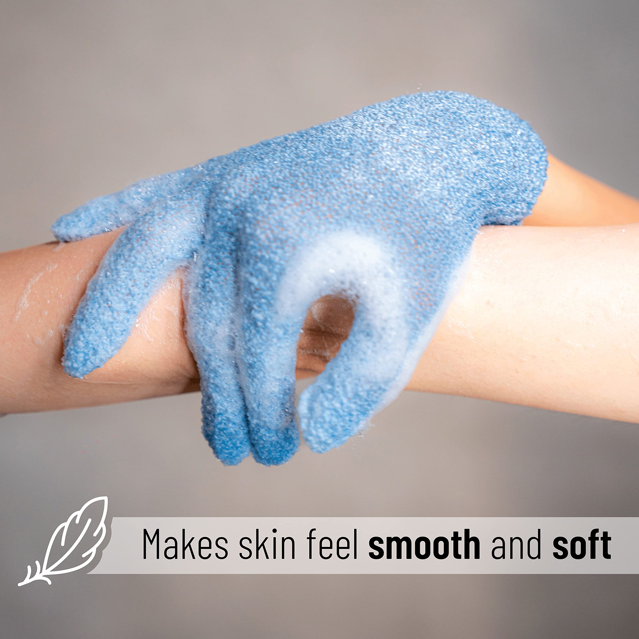 Slick- Exfoliating Gloves, 4 Pcs, Skin Exfoliator For Body, Shower Gloves, Scrub Gloves Exfoliating, Exfoliating Body Scrub Glov