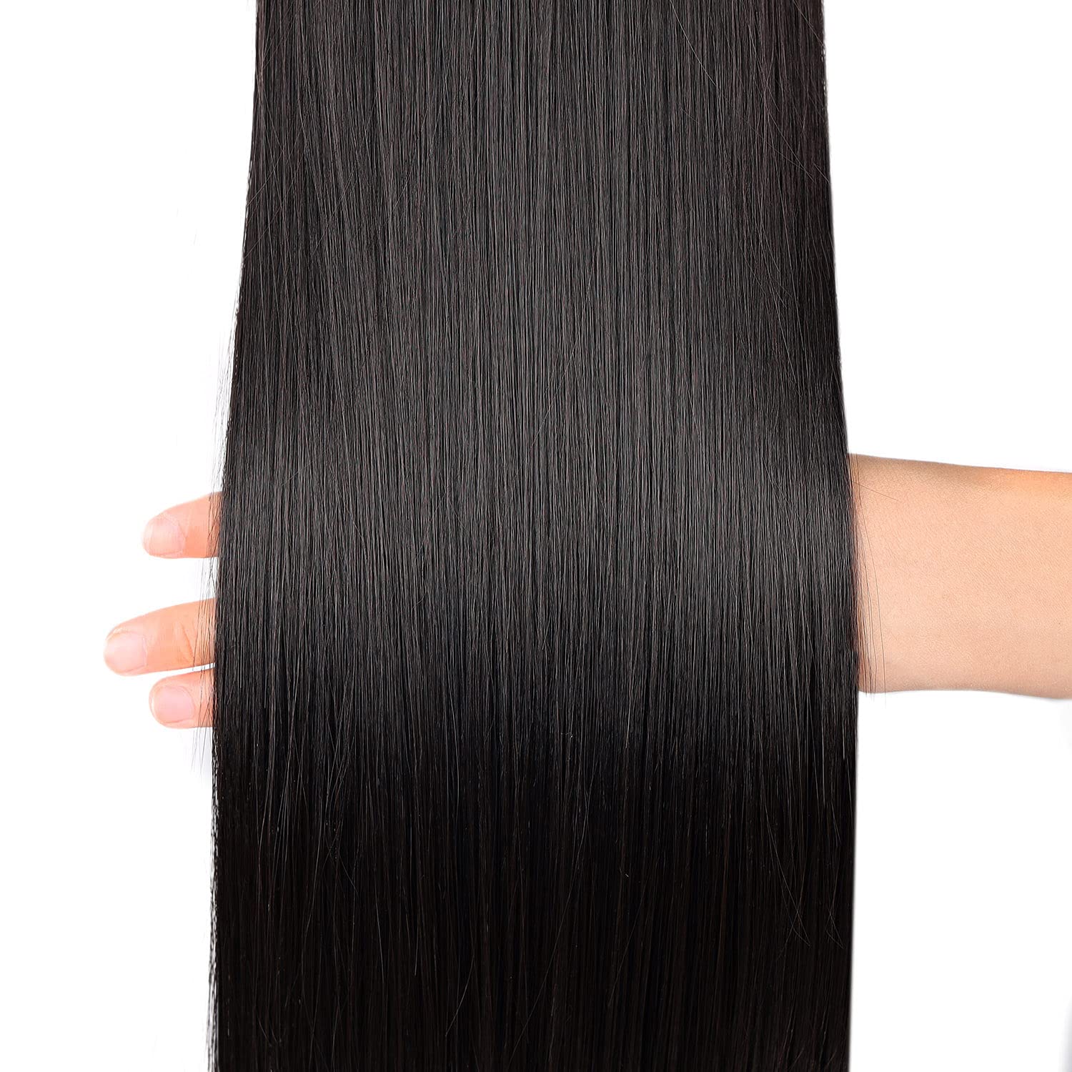 Fashion Icon Long Straight Drawstring Ponytail 30 Inch Synthetic Clip in Ponytail Extension for Women (1B#