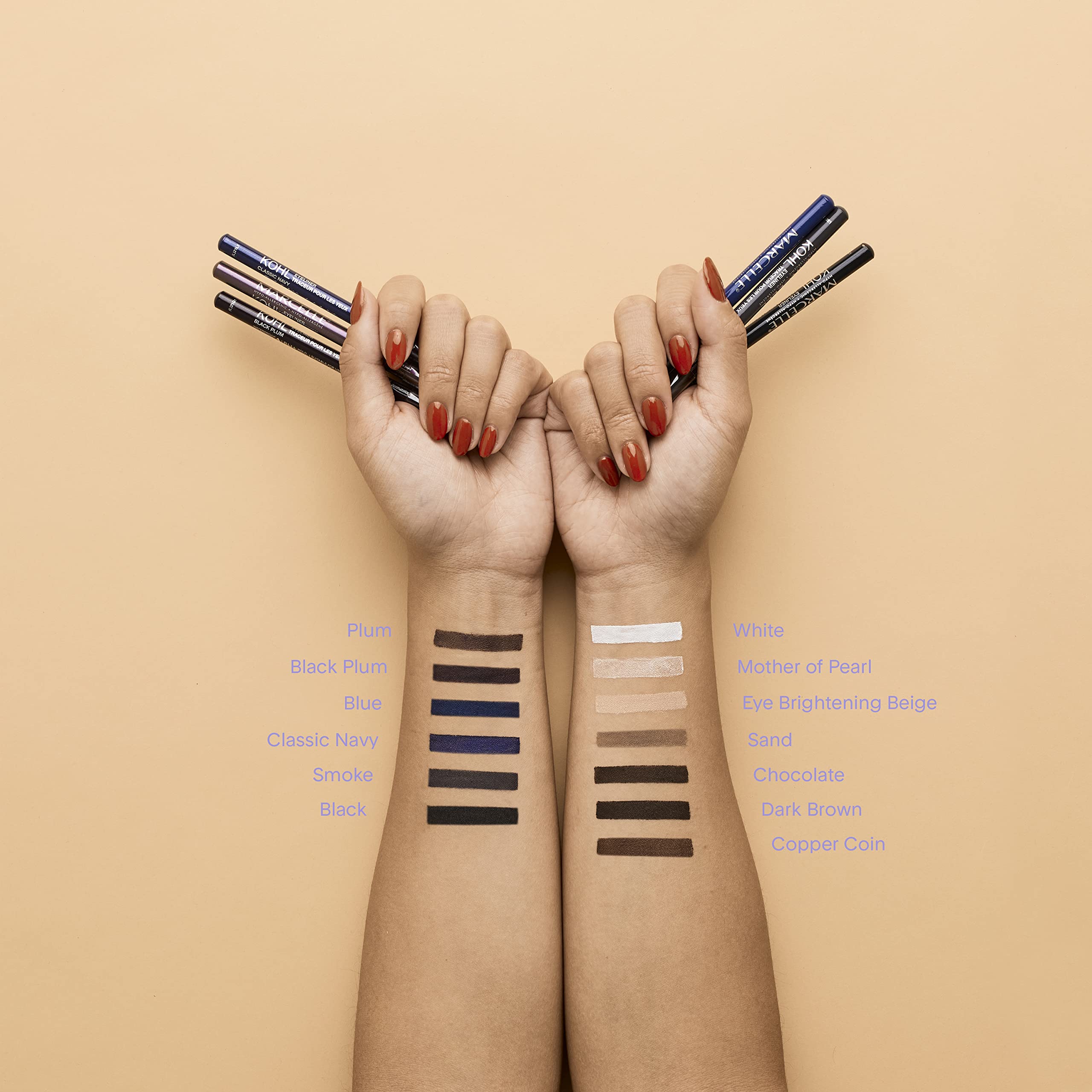 Marcelle Kohl Eyeliner, Blue, Eye Pencil, Long-Lasting, Waterproof, Intense Colour, Fragrance-Free, Hypoallergenic, Recognized B