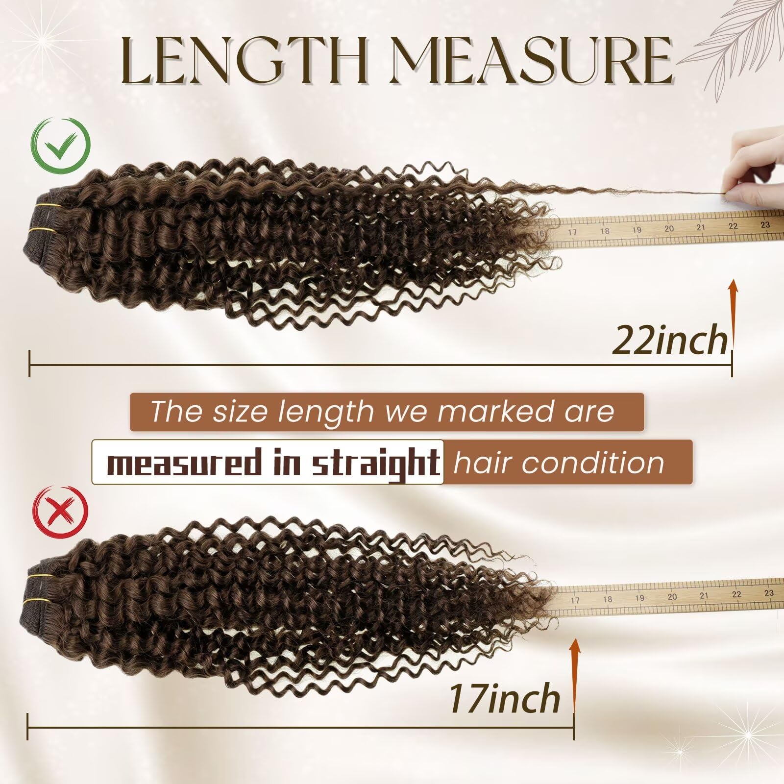 Hetto Natural Wavy Clip In Extensions Human Hair 20 Inch 120G Curly Hair Extensions Clip In Human Hair 7Pcs #4 Dark Borwn Clip I