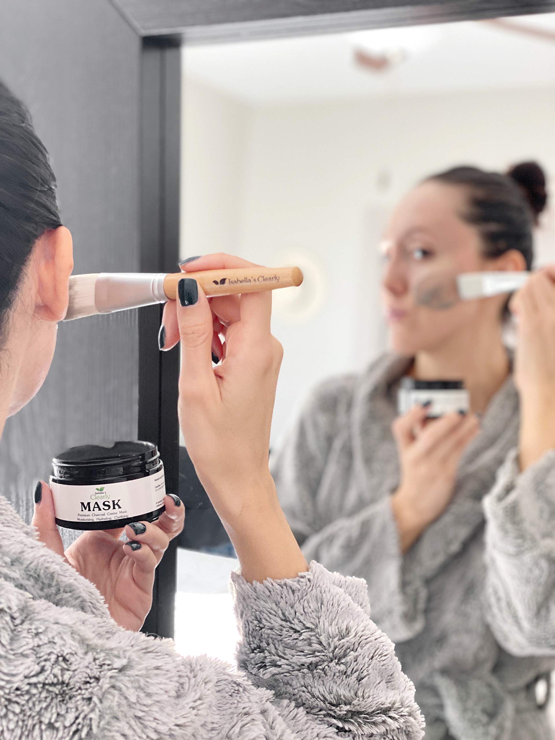 Isabella's Clearly MASK, Deep Pore Cleansing Charcoal Face Mask with Anti Ageing Hyaluronic Acid | Natural Skin Care for Wrinkle