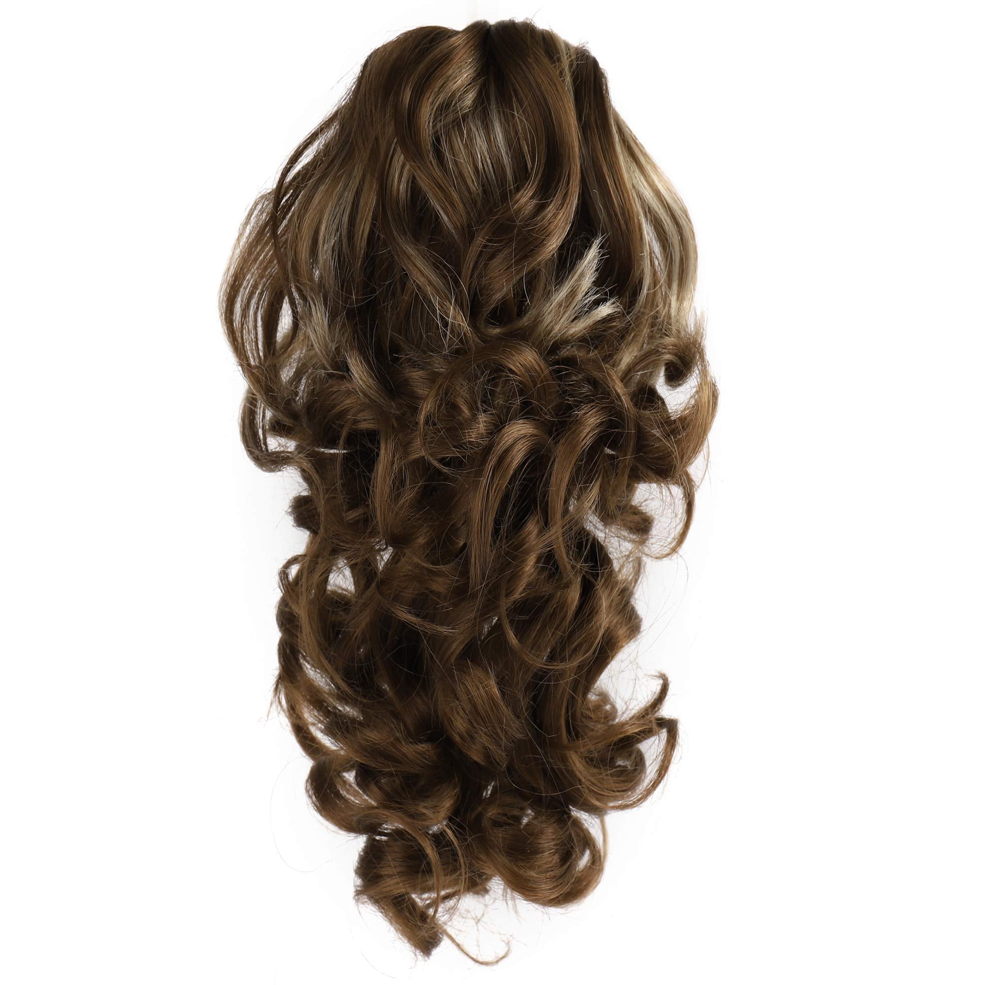 Onedor 12'' Synthetic Fiber Natural Textured Curly Ponytail Clip In/On Hair Extension Hairpiece (12Tt26)