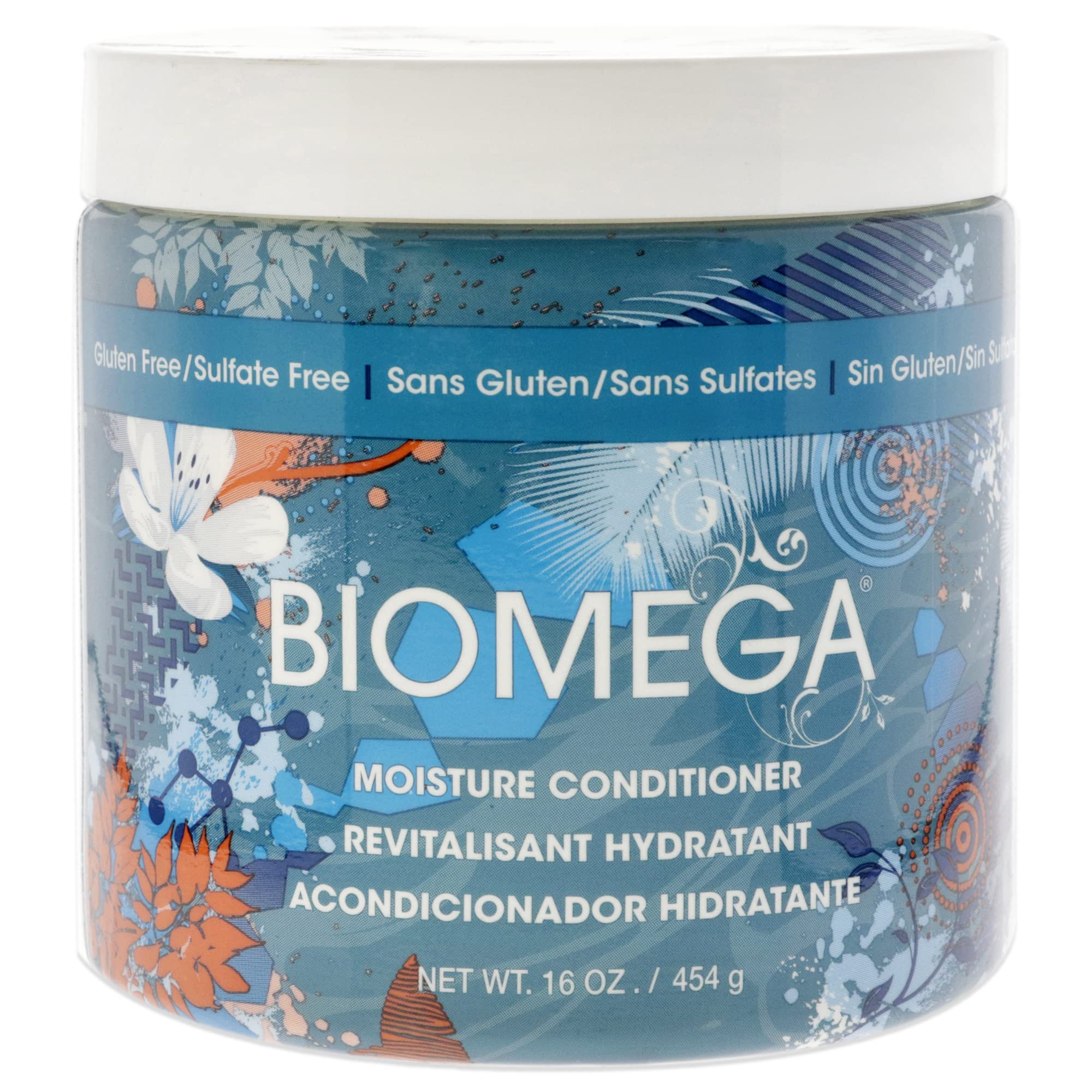Biomega Moisture Conditioner, 16 Oz, Conditioner Infused With Hydrating Moisturizers And Keratin Amino Acids, Repairs Damage And
