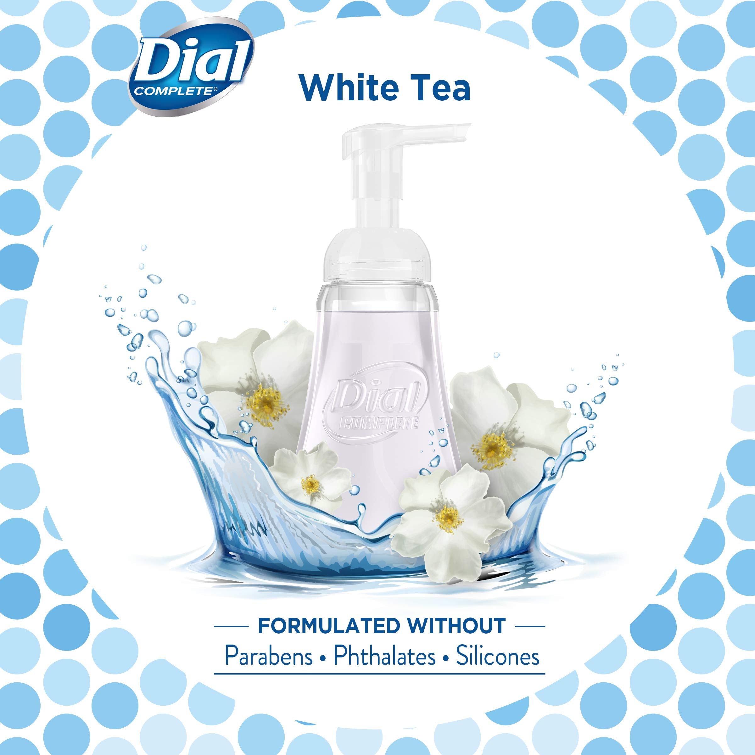Dial Complete Foaming Antibacterial Hand Wash, Soothing White Tea, 7.5 Ounce