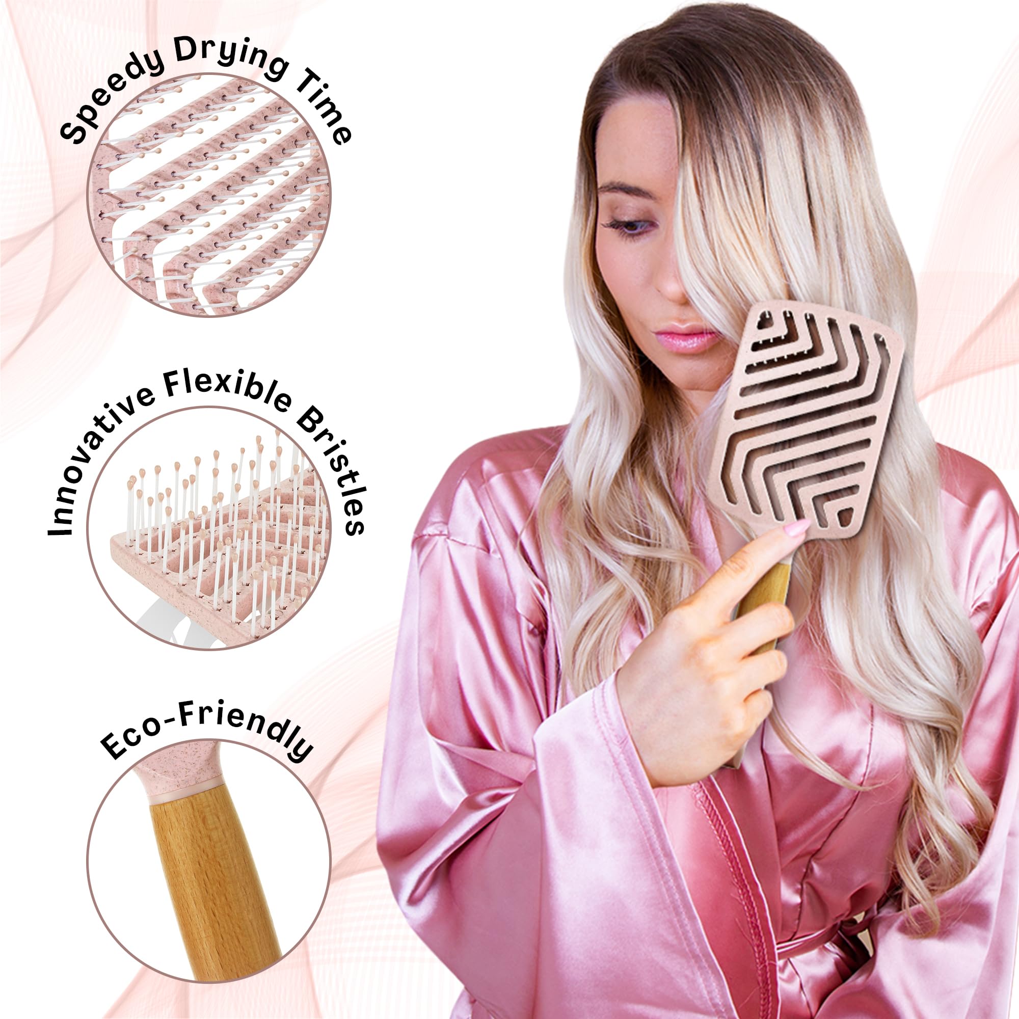 Lily England Beauty Gift Set For Women - Professional Hair Brush For Women For Detangling, Styling & Blow Drying For All Hair Ty