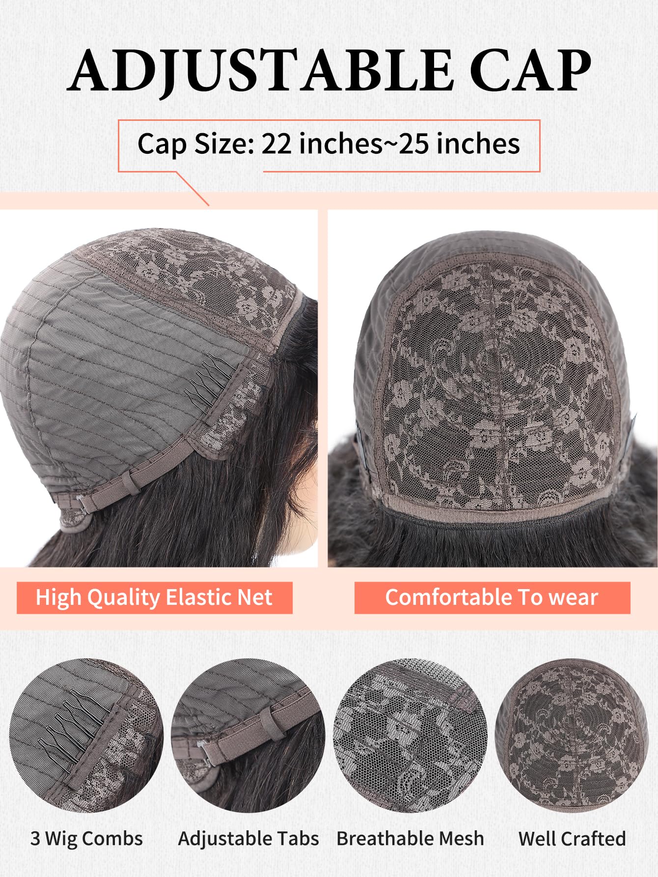 Wignee Natural Wave Wigs With Bangs 100% Brazilian Human Hair Fashion Wave Wigs Natural Black