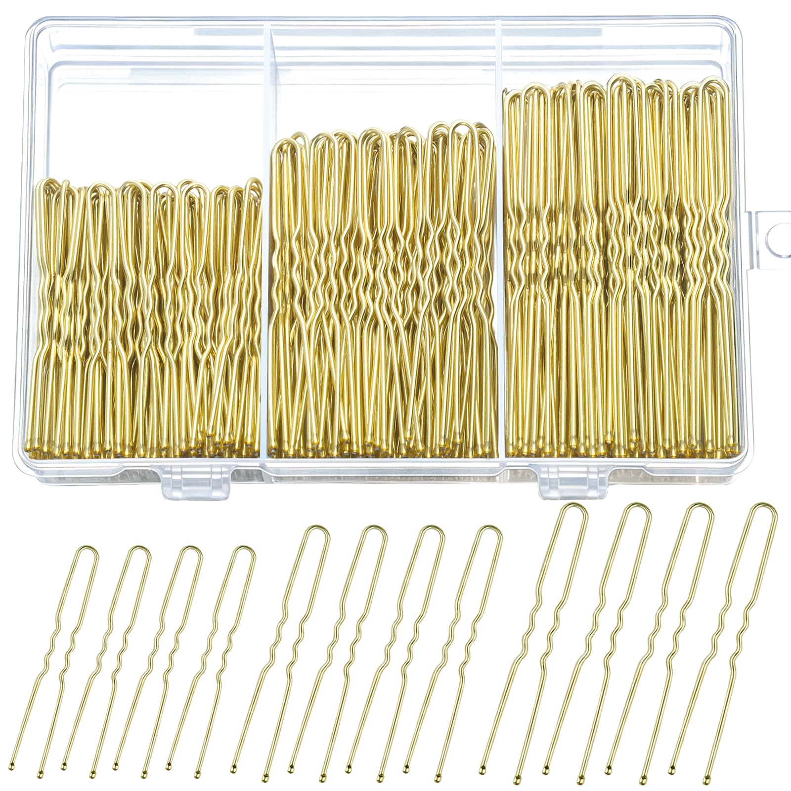 Teenitor 210Pcs Hair pins Bobby Pins for Buns 3 Sizes Blonde