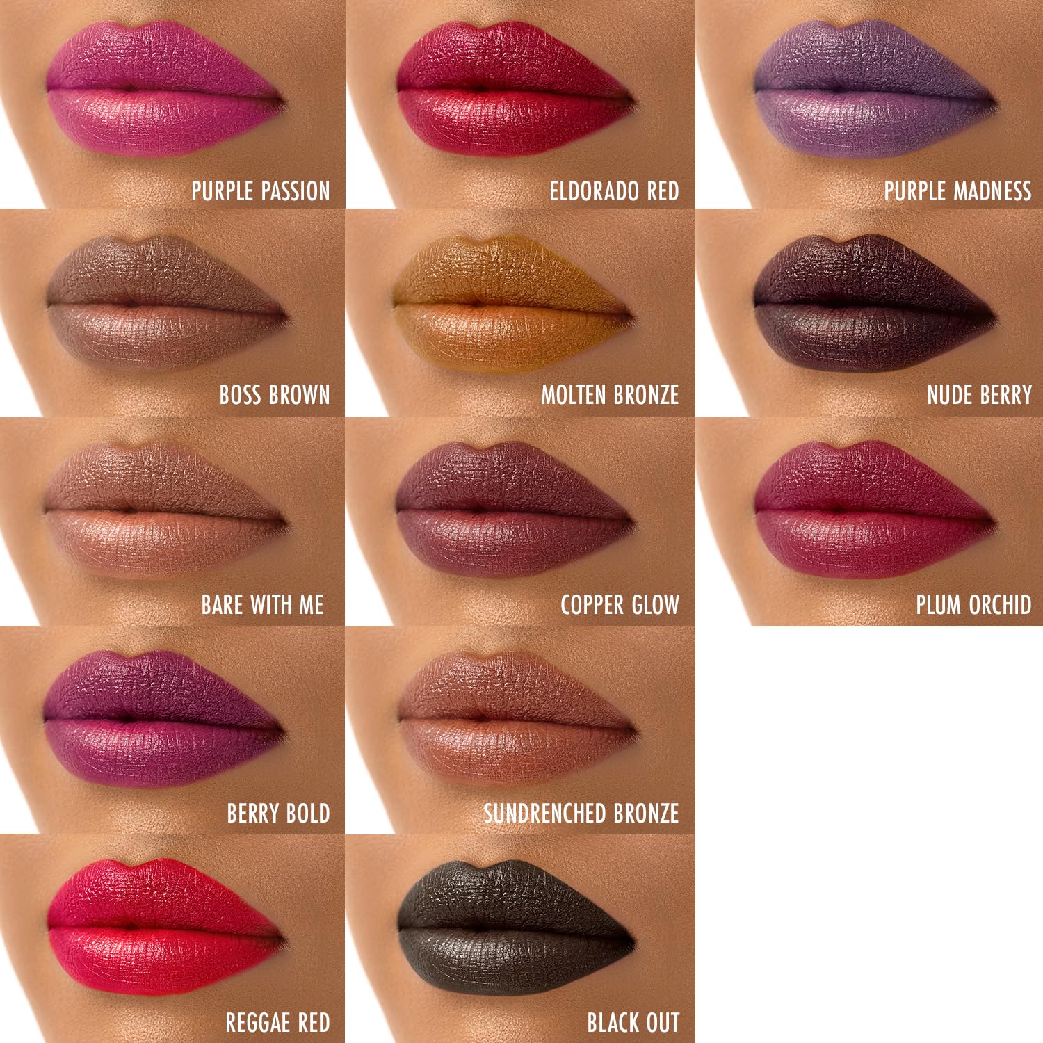 Black Radiance Perfect Tone Lipstick Lip Color, Plum Orchid, 0.13 Oz