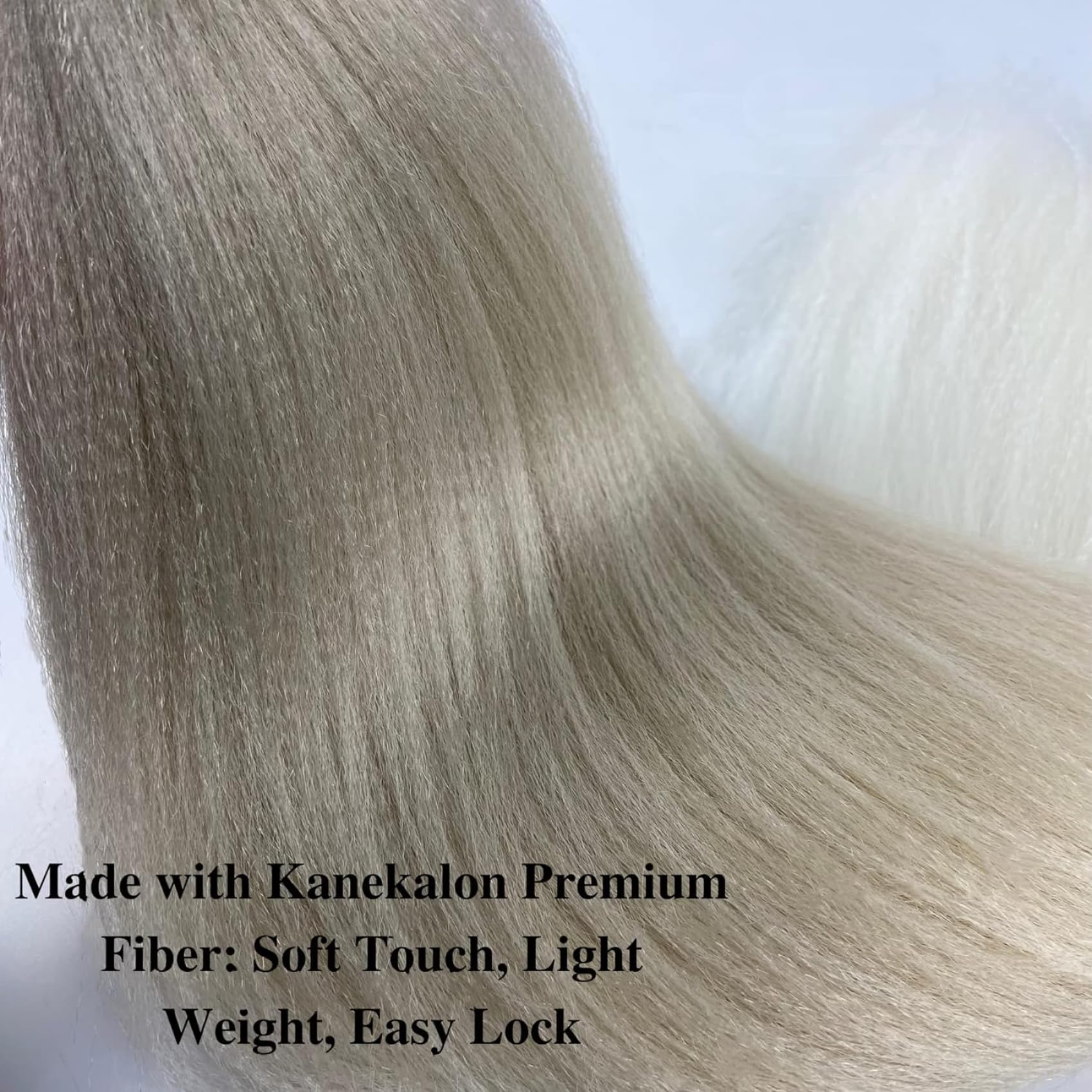 Ombre Ash Blonde Braiding Hair Pre Stretched Kanekalon Braiding Hair Extensions Feed In Braids 26 Inch 6 Packs