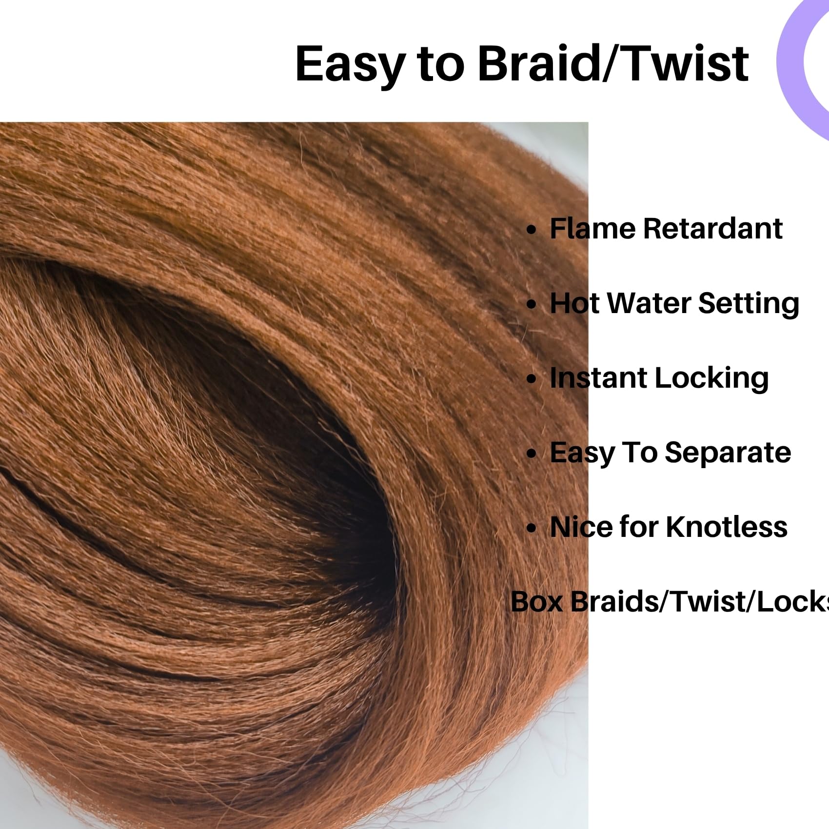 Brown Braiding Hair Pre Stretched 30# Knotless Braids Hair Extension for Braiding
