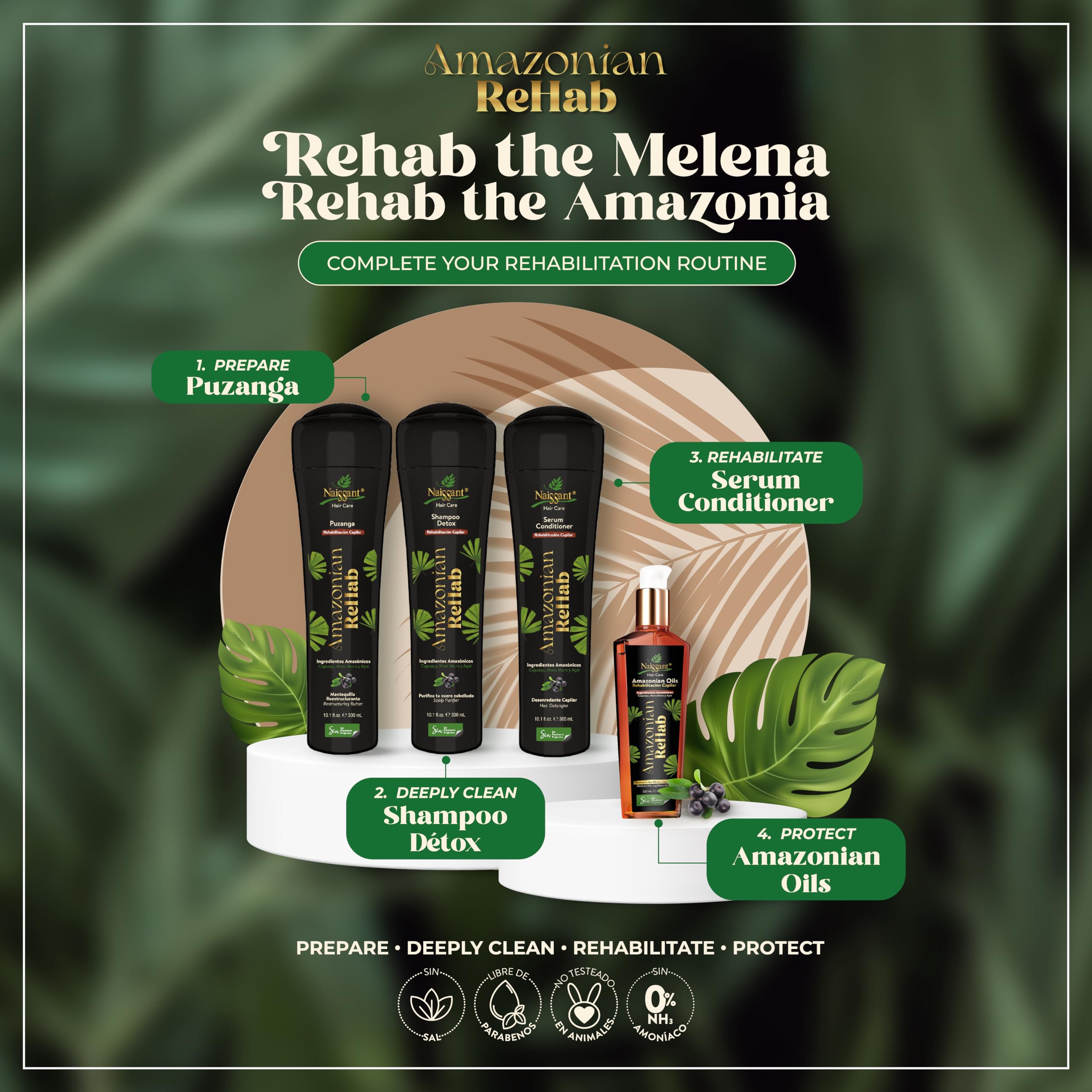 naissant Amazonian Rehab Hair Care Serum Conditioner | Enriched with Muru Muru, Cupuau, and Aa   | Nourishing Conditioner for Li