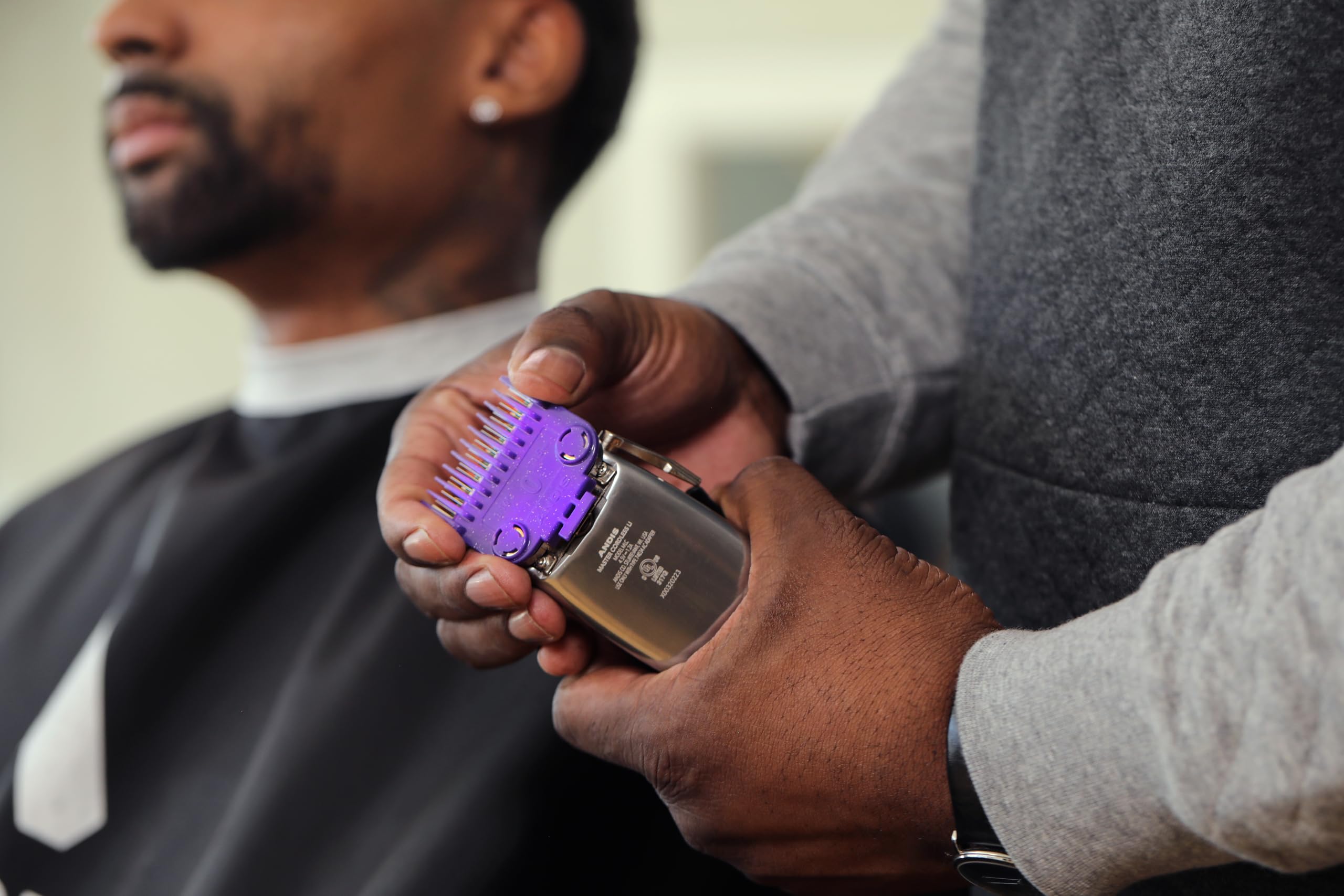 Andis Professional Master Dual Magnet Og Size 0 Snap On Comb Set, 561385, Purple