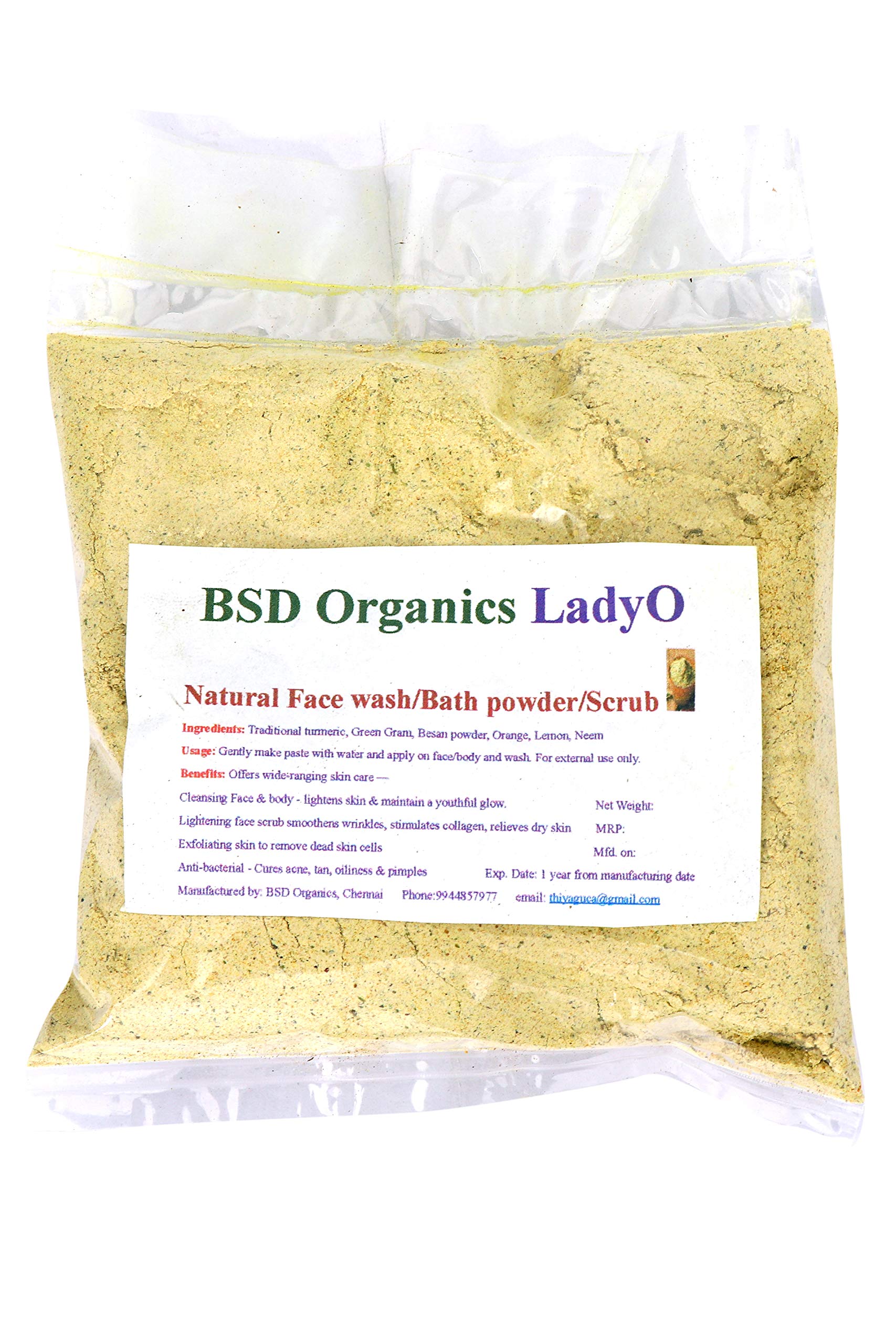 Bsd Organics Ladyo Natural Herbal Women Face Wash & Bath Powder/Scrub  1 Kg