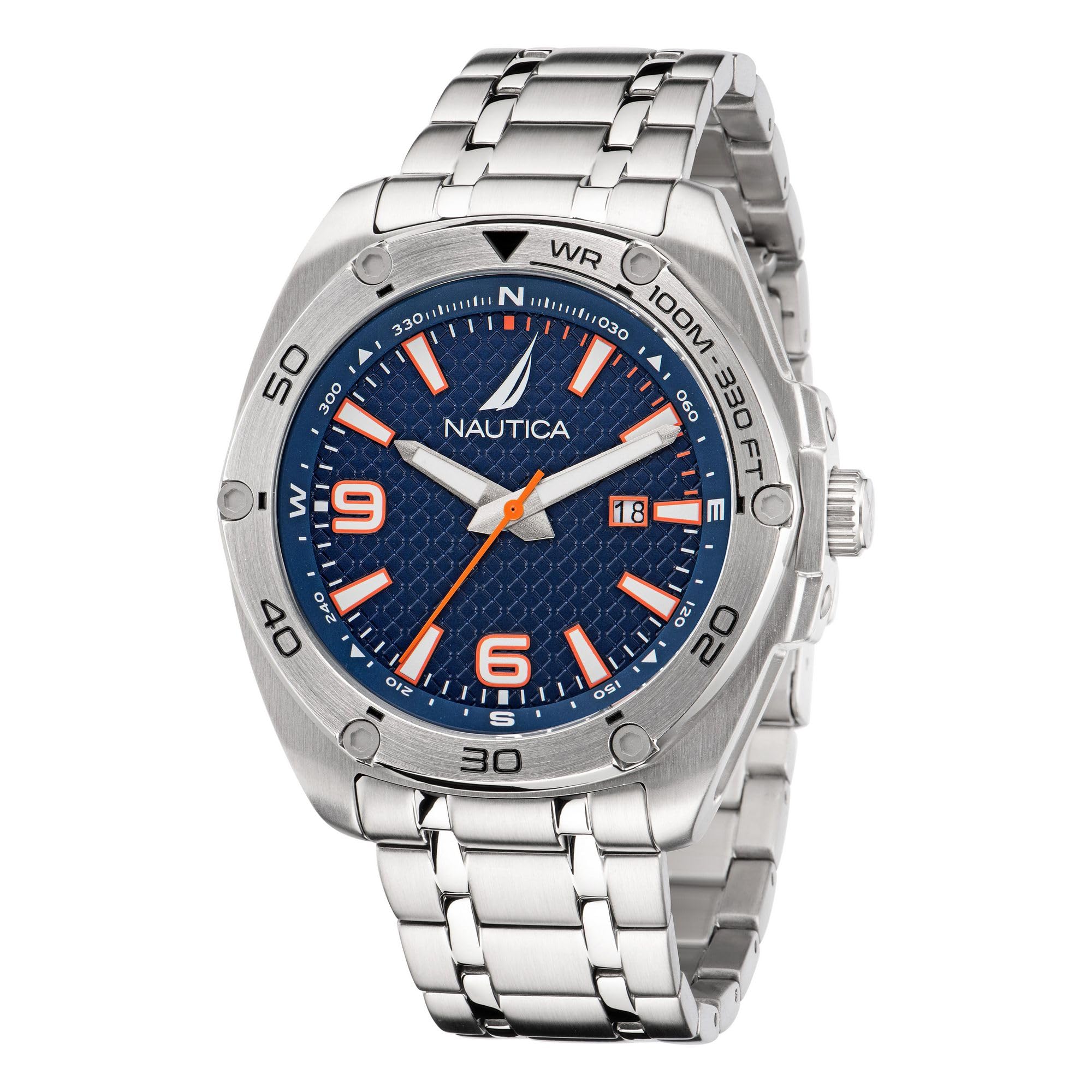 Nautica Tin Can Bay Men Blue Round Dial Analog Watch  Naptcf203