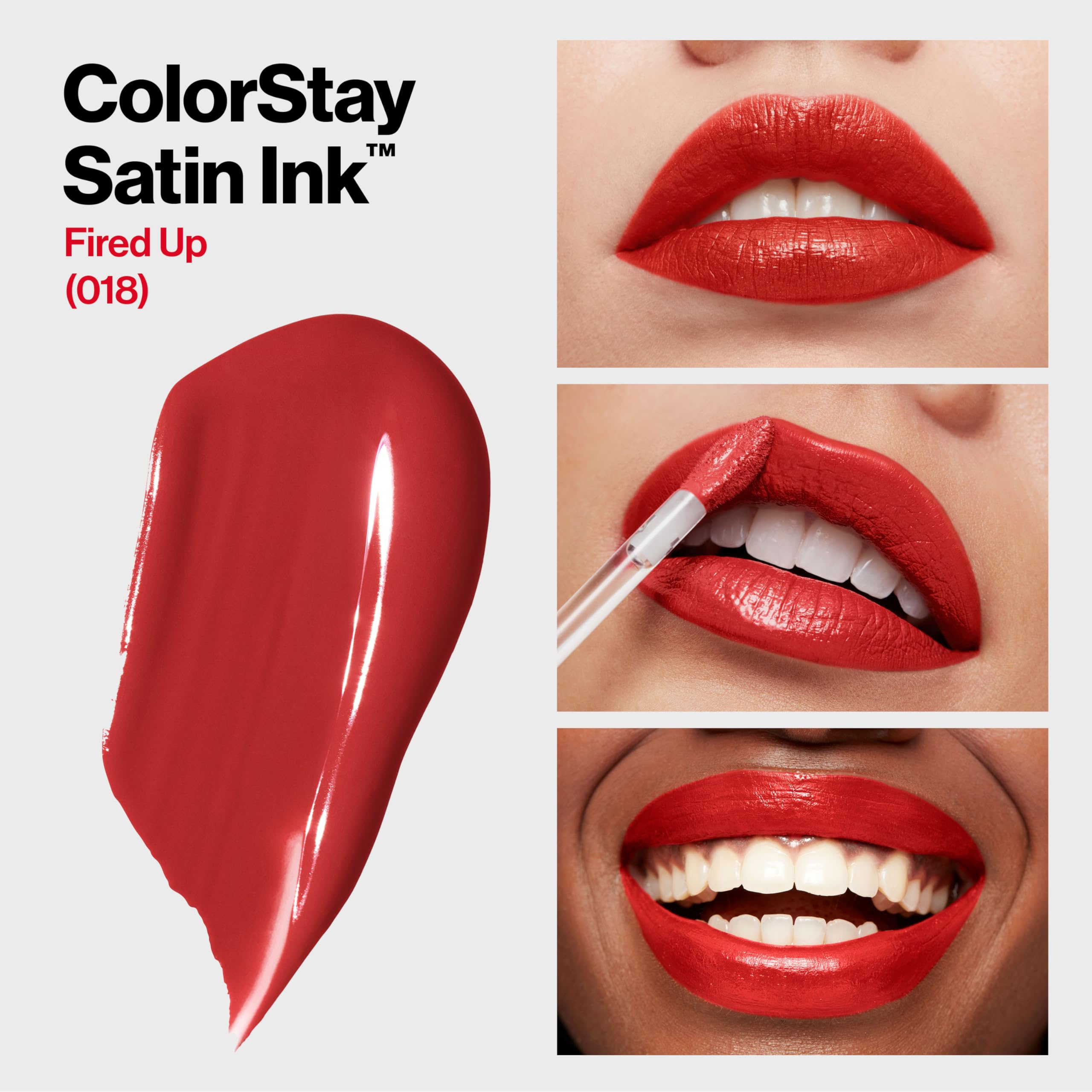 Revlon Liquid Lipstick, Face Makeup, Colorstay Satin Ink, Longwear Rich Lip Colors, Formulated With Black Currant Seed Oil, 018