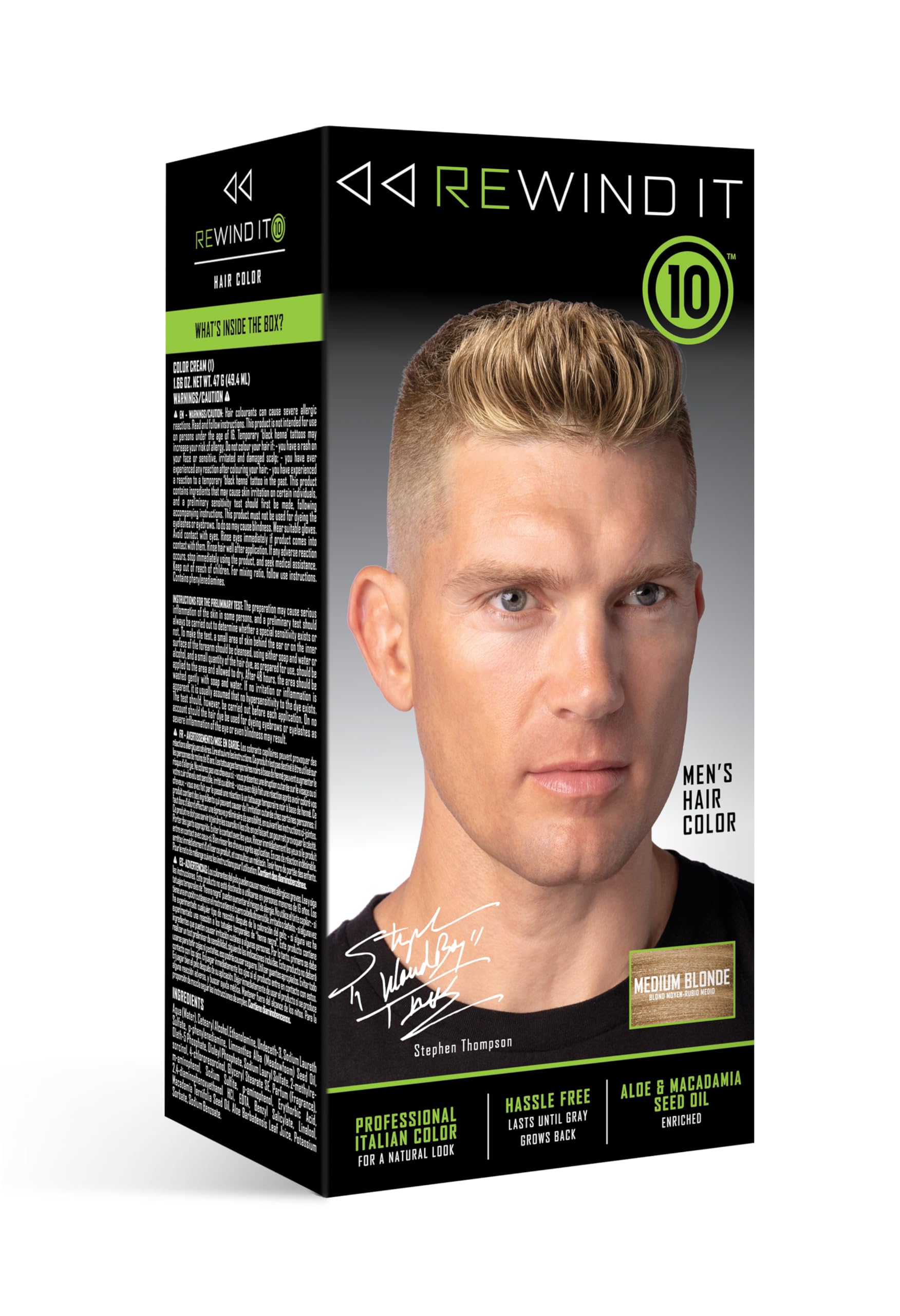 REWIND IT 10 Medium Blonde Mens Hair Color