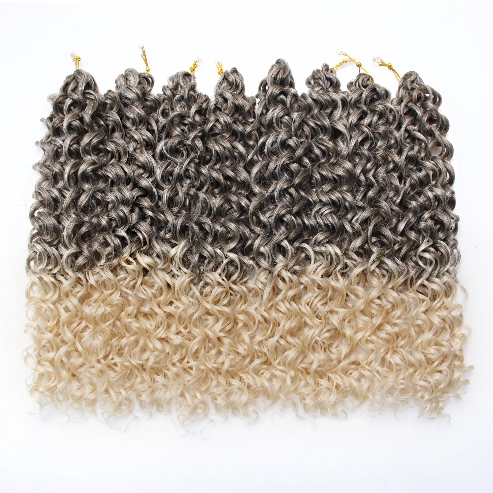 8 Packs Curly Crochet Hair Gogo Curl Crochet Hair For Black Women Deep Wave Braiding Hair,Synthetic Bohemian Crochet Braid Water