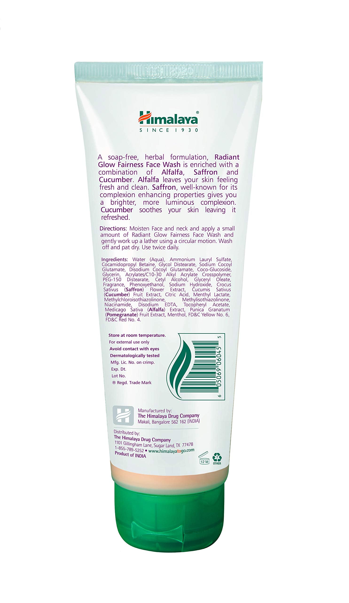 Himalaya Radiant Glow Fairness Face Wash For Clear, Glowing Skin, And Pore Minimizer For Even Skin Tone 3.38 Oz