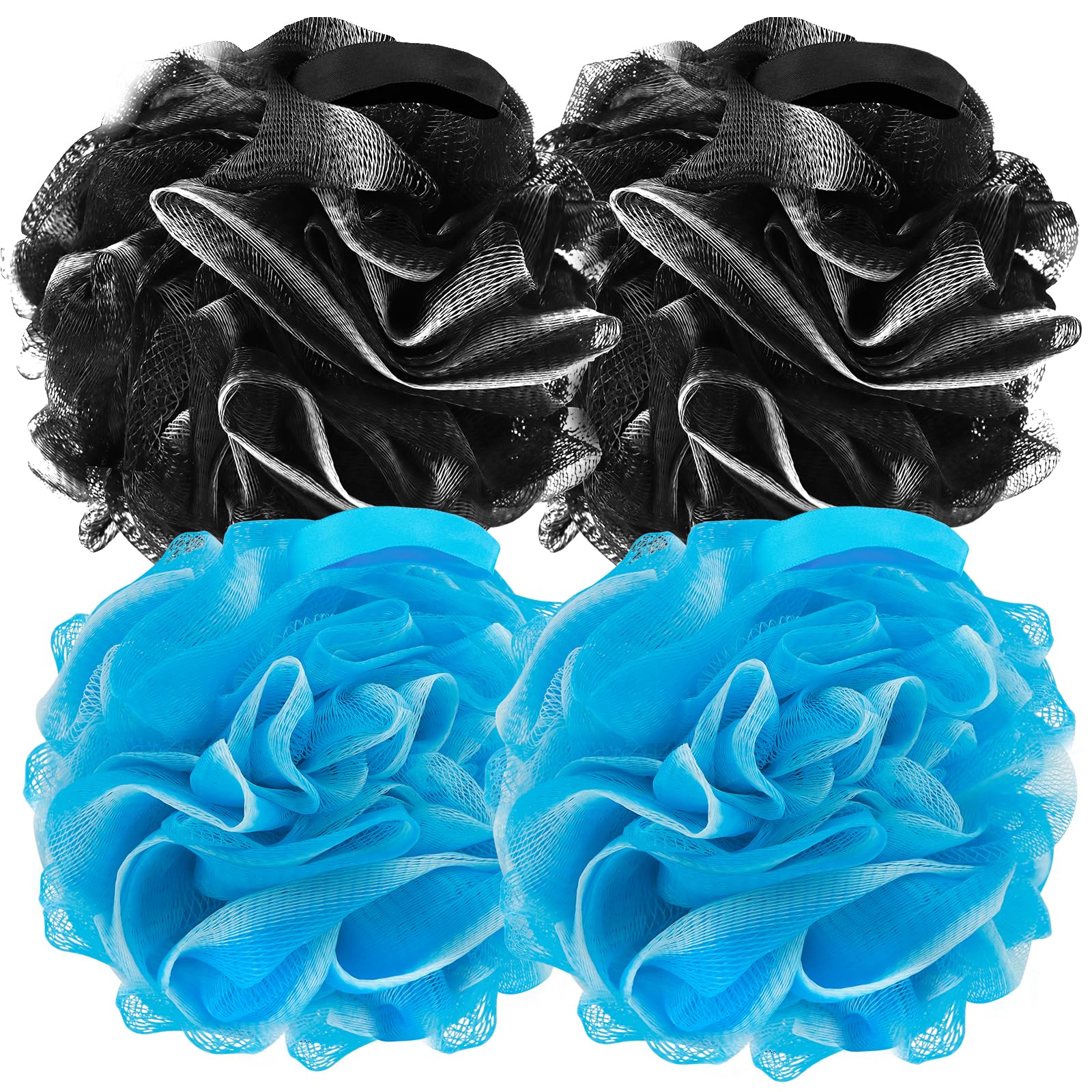 Farmoga Bath Loofah Sponge Back Scrubber Shower Sponge Soft Mesh Exfoliator Pouf Shower Ball Bath Sponges For Women And Men Bath