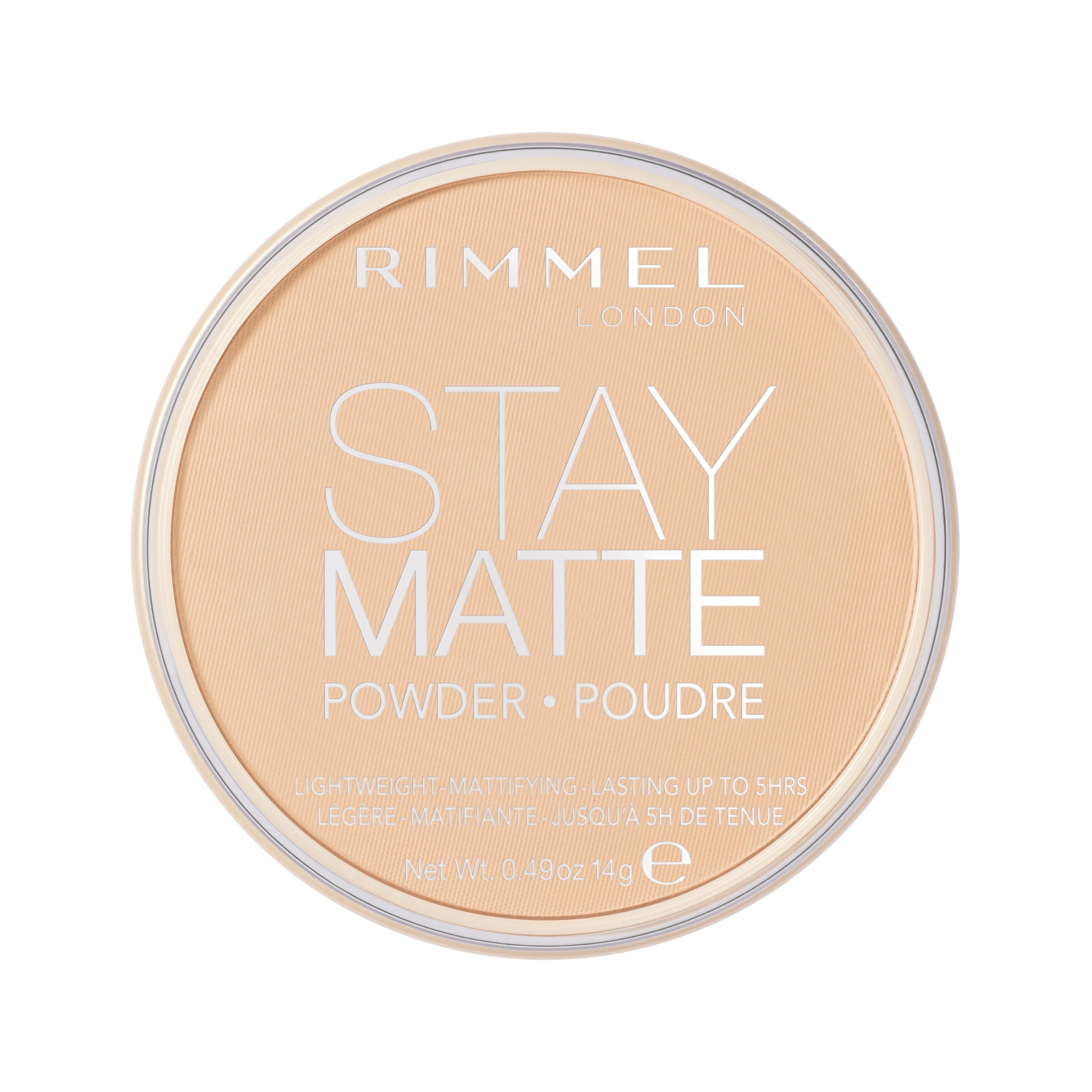 Rimmel London Stay Matte - 011 Creamy Natural - Pressed Powder, Lightweight, High Coverage, Shine Control, 0.49oz