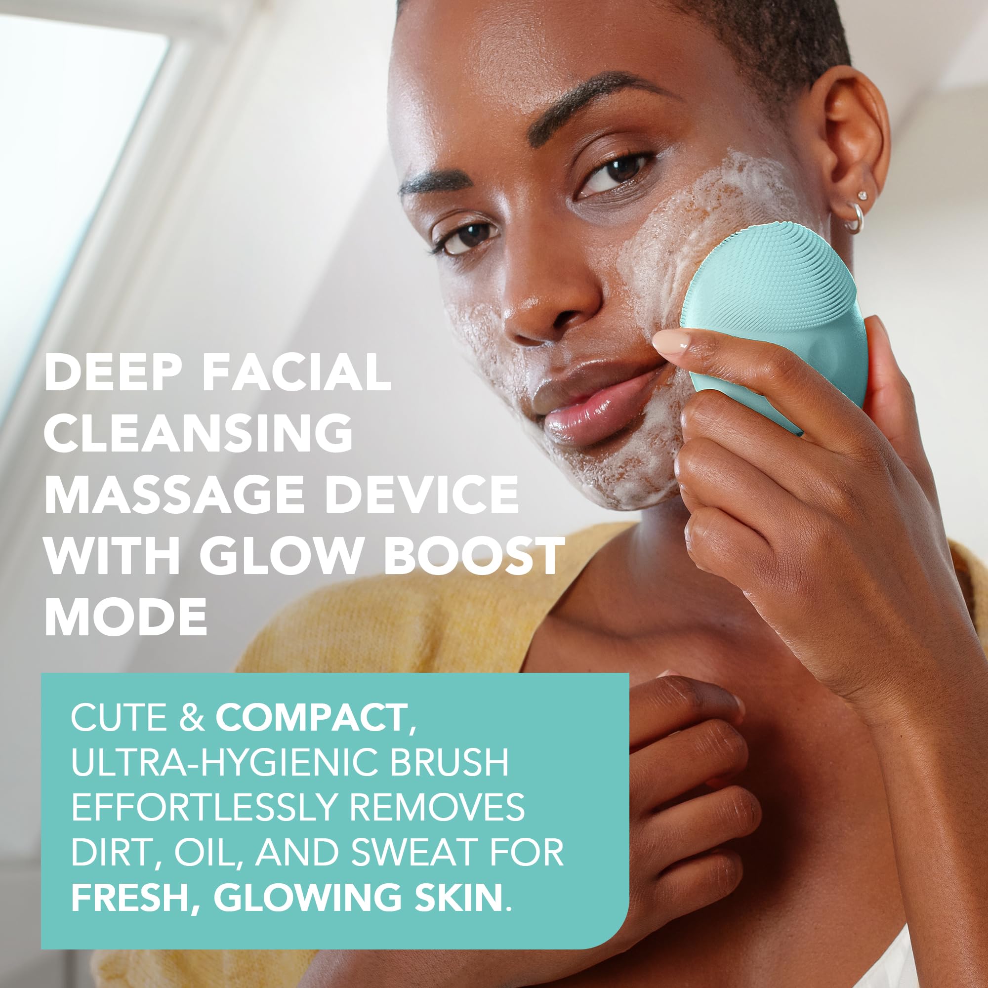 FOREO LUNA mini 3 Ultra-hygienic Facial Cleansing Brush - All Skin Types - Face Massager for Clean & Healthy Face Care - Extra A