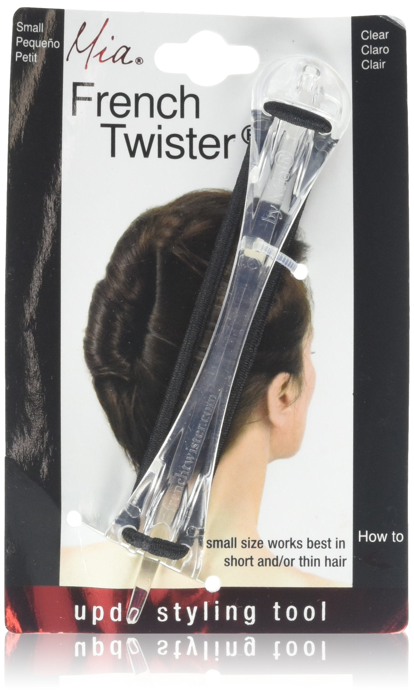 Mia French Twister Up-Do Hair Styling Tool Bun Maker for Women, Teens, Girls, Dress Up, Brides, Short and/or Thin Hair - Small S