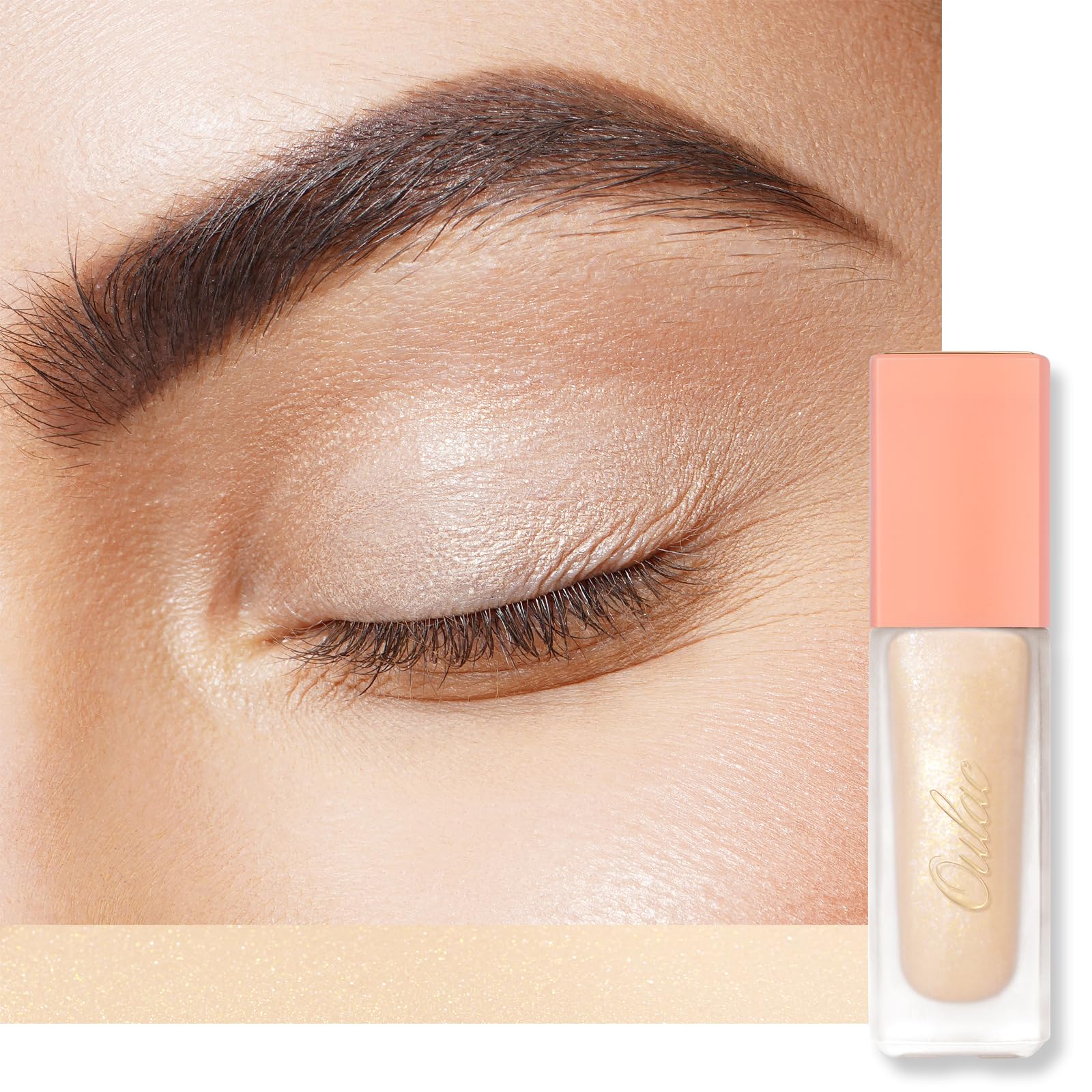 Oulac Liquid Eyeshadow Satin Finish  MultiUse Eyeshadow Primer & Highlighter | Blendable Smooth Eye MakeUp, CreaseResistant,