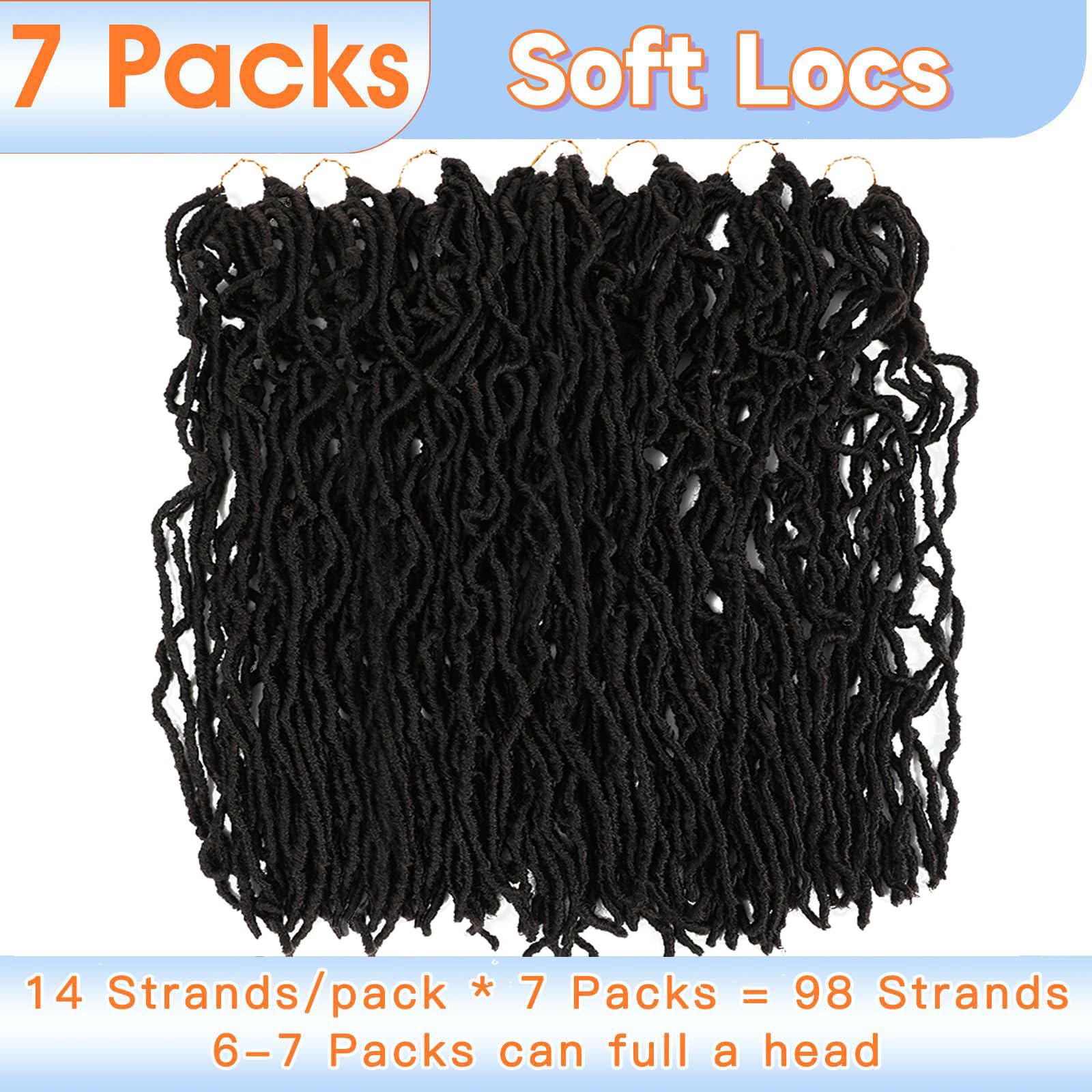 Faux Locs 26 Inch 7 Packs Soft Locs Crochet Hair Pre Looped Faux Locs Crochet Hair Curly Butterfly Hair Extensions For Women(4#,