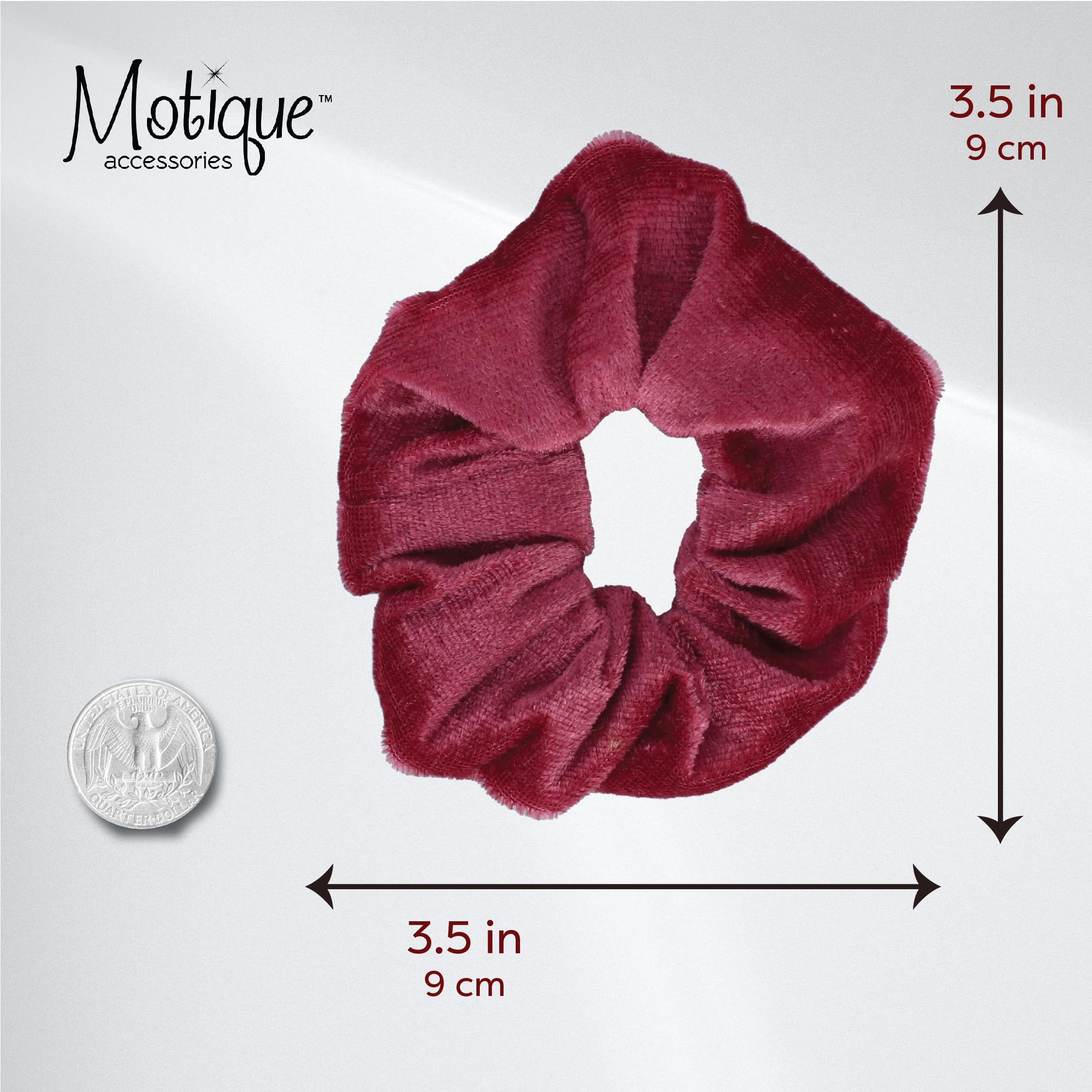 Velvet Solid Scrunchies - Set Of 2 (Mauve)