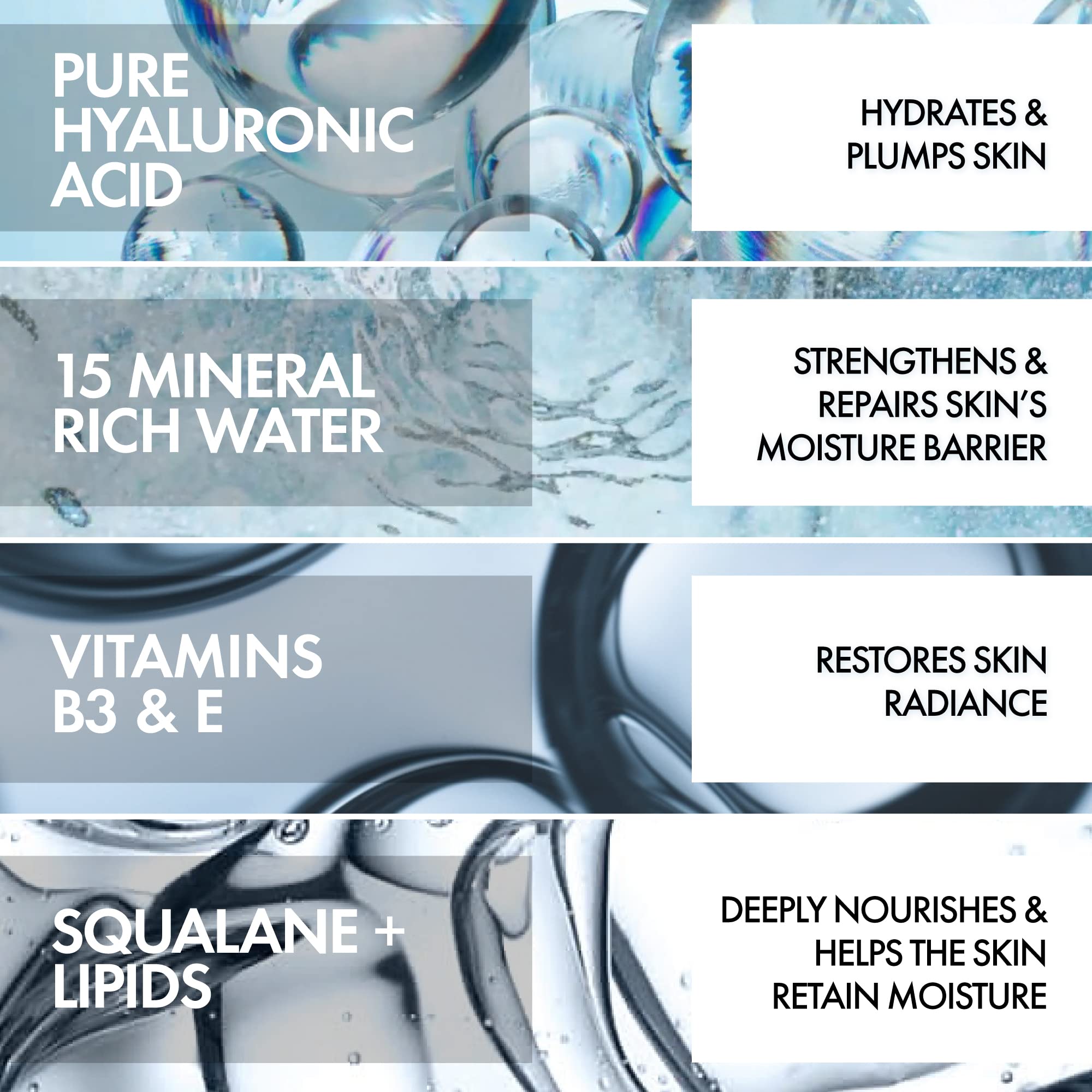 Vichy Mineral 89 Rich Cream, 72H Moisture Boosting Cream | Hydrating Face Moisturizer with Hyaluronic Acid, Niacinamide and Lipi