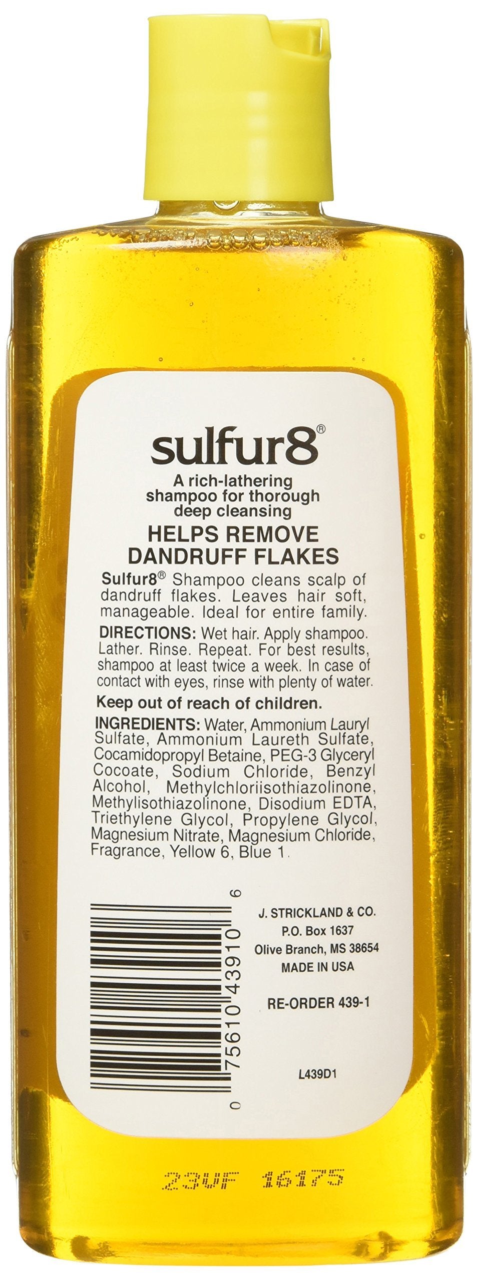 Sulfur 8 Deep Cleaning Shampoo For Dandruff, 7.5 Ounce
