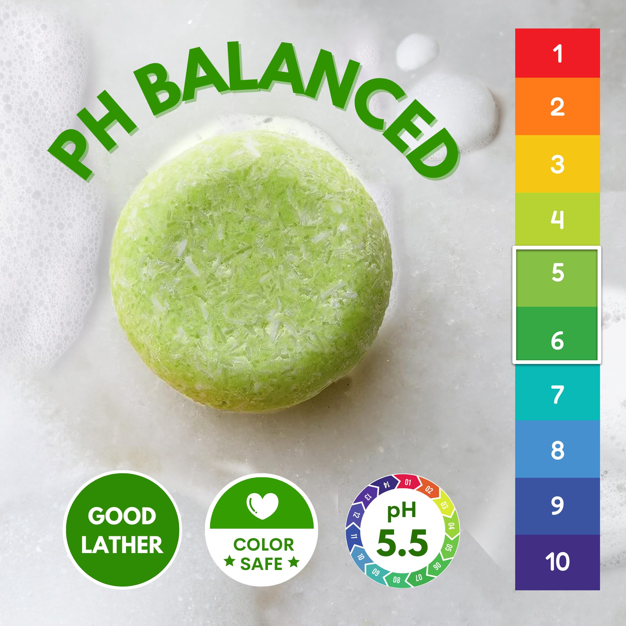 Rice Water Shampoo Bars And Conditioner Set 3 - Hair Growth Regrowth - Ph Balanced, Sulfate & Silicone Free - Solid Soap Easy Fo