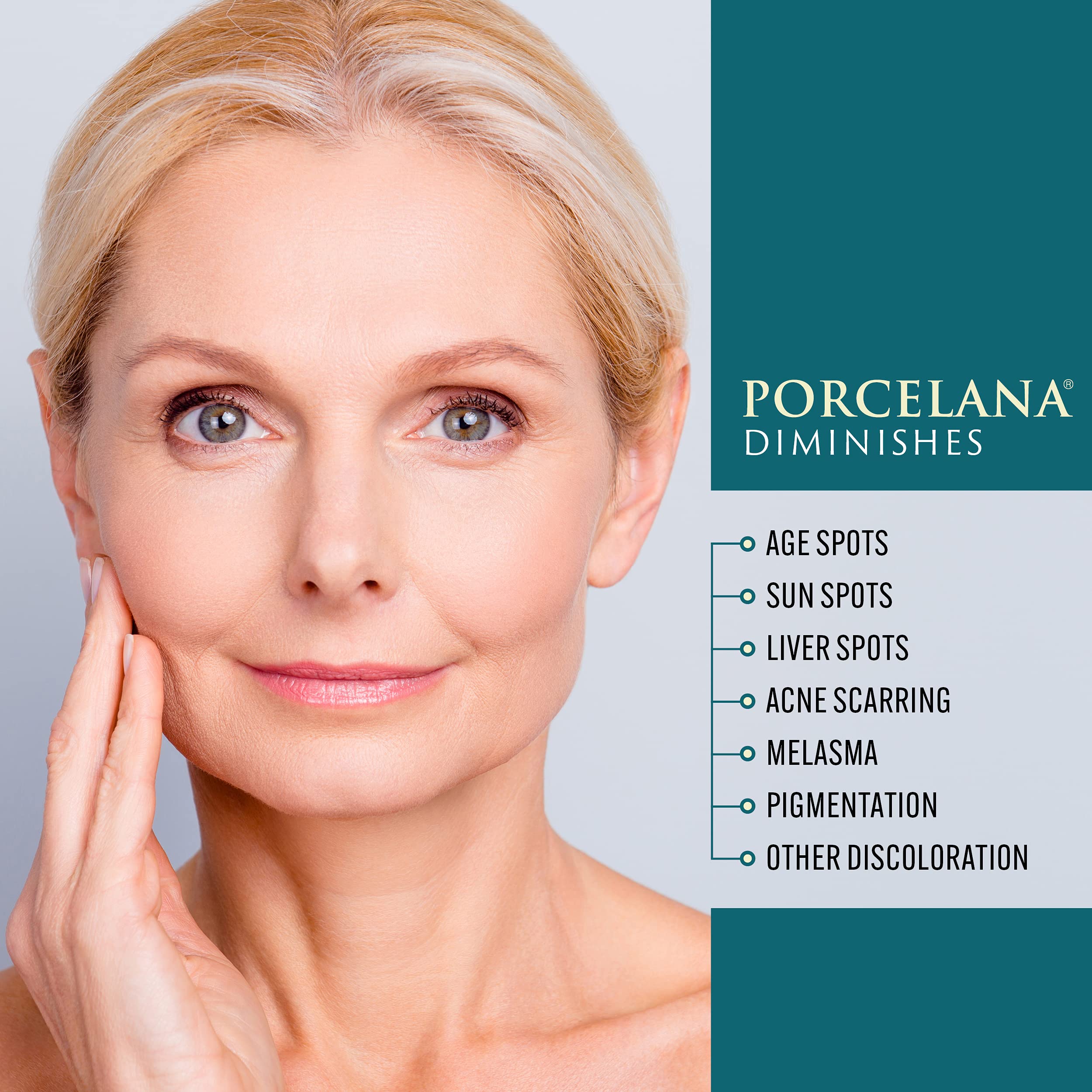 Porcelana Daytime Hydration Skin Lightening Cream For Face & Body [New Formula] - Fades Dark Spots & Evens Skin Tone - Moisturiz