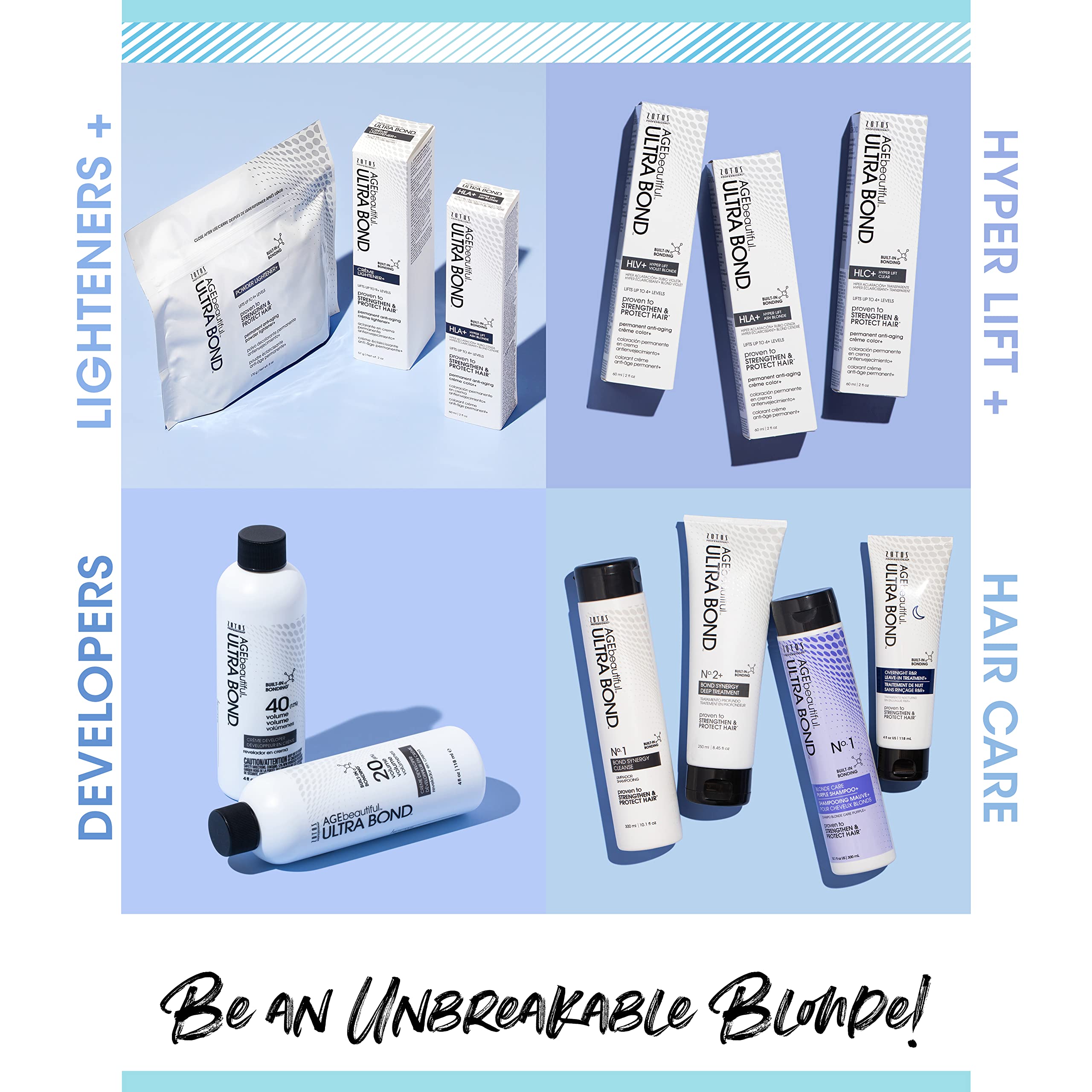 ULTRA BOND Hair Creme Lightener with Bond Building - Lifts up to 9+ Levels - Strengthen, Protect & Nourish, 6 Fl Oz