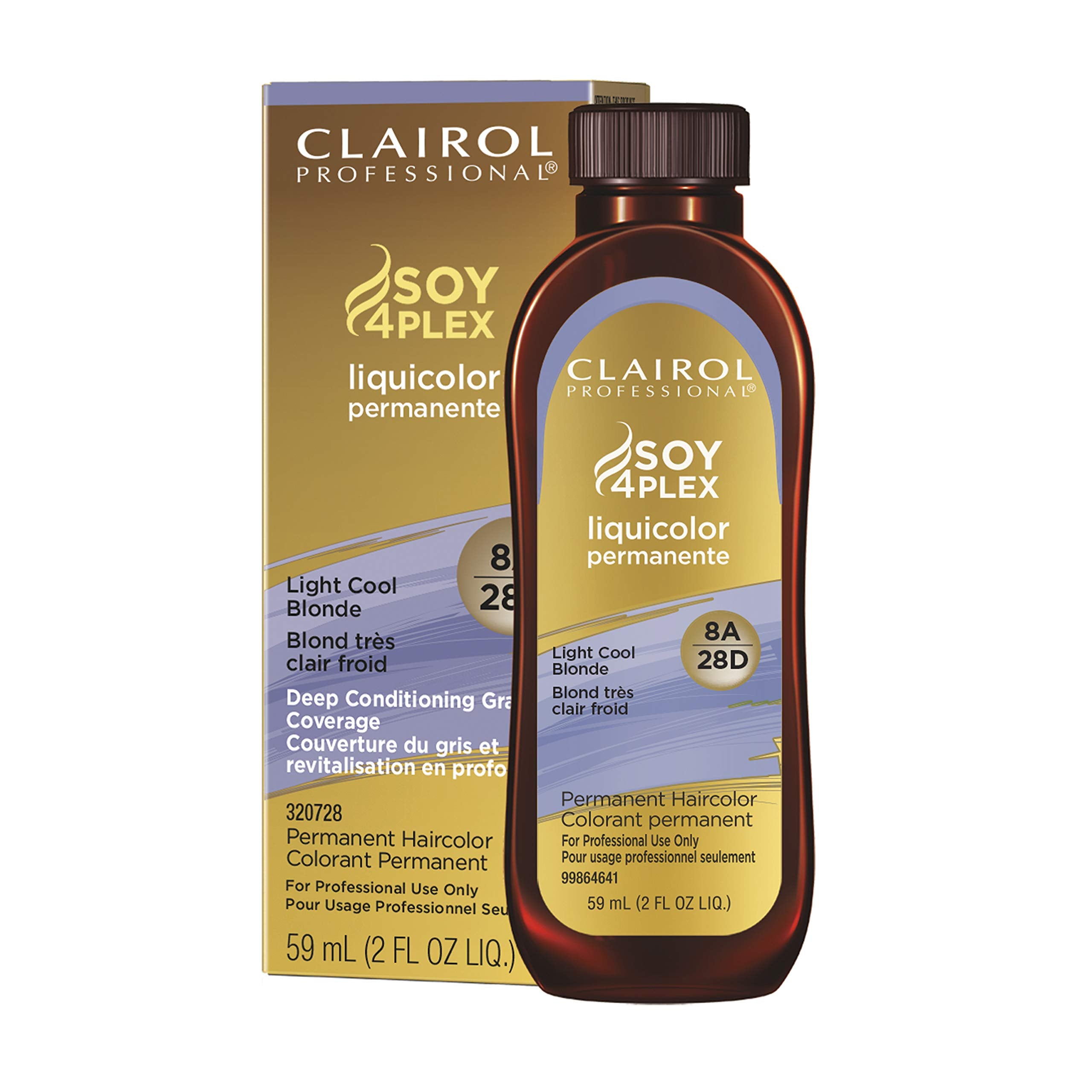 Clairol Professional Permanent Liquicolor for Blonde Hair Color, 8a Light Cool Blonde, 2 oz