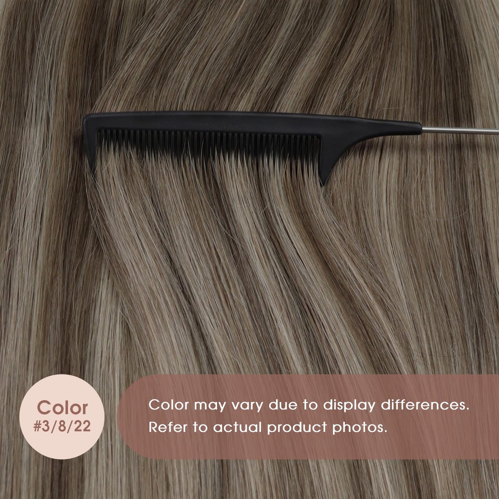 Sunny Tape In Hair Extensions Human Hair Brown Balayage Tape In Extensions Human Hair Dark Brown To Ash Brown Highlights Medium